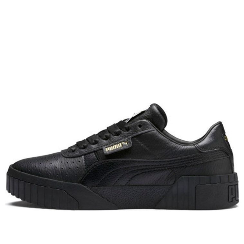 (WMNS) PUMA Cali Thick Sole Low Tops Casual Skateboarding Shoes Black 369155-05 - 1