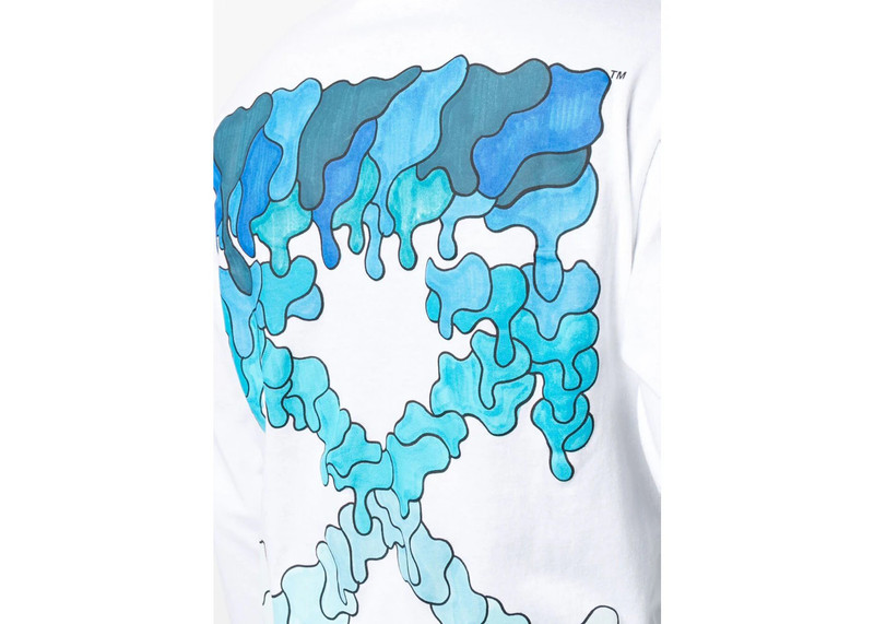 Off-White OFF-WHITE Marker Arrows Long Sleeve T-Shirt White Blue outlook