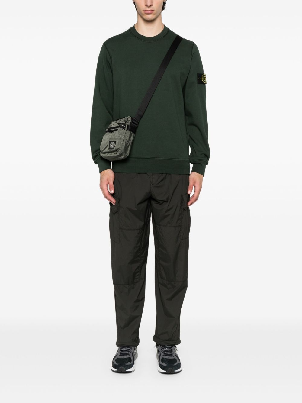 logo-patch crew-neck sweatshirt - 2