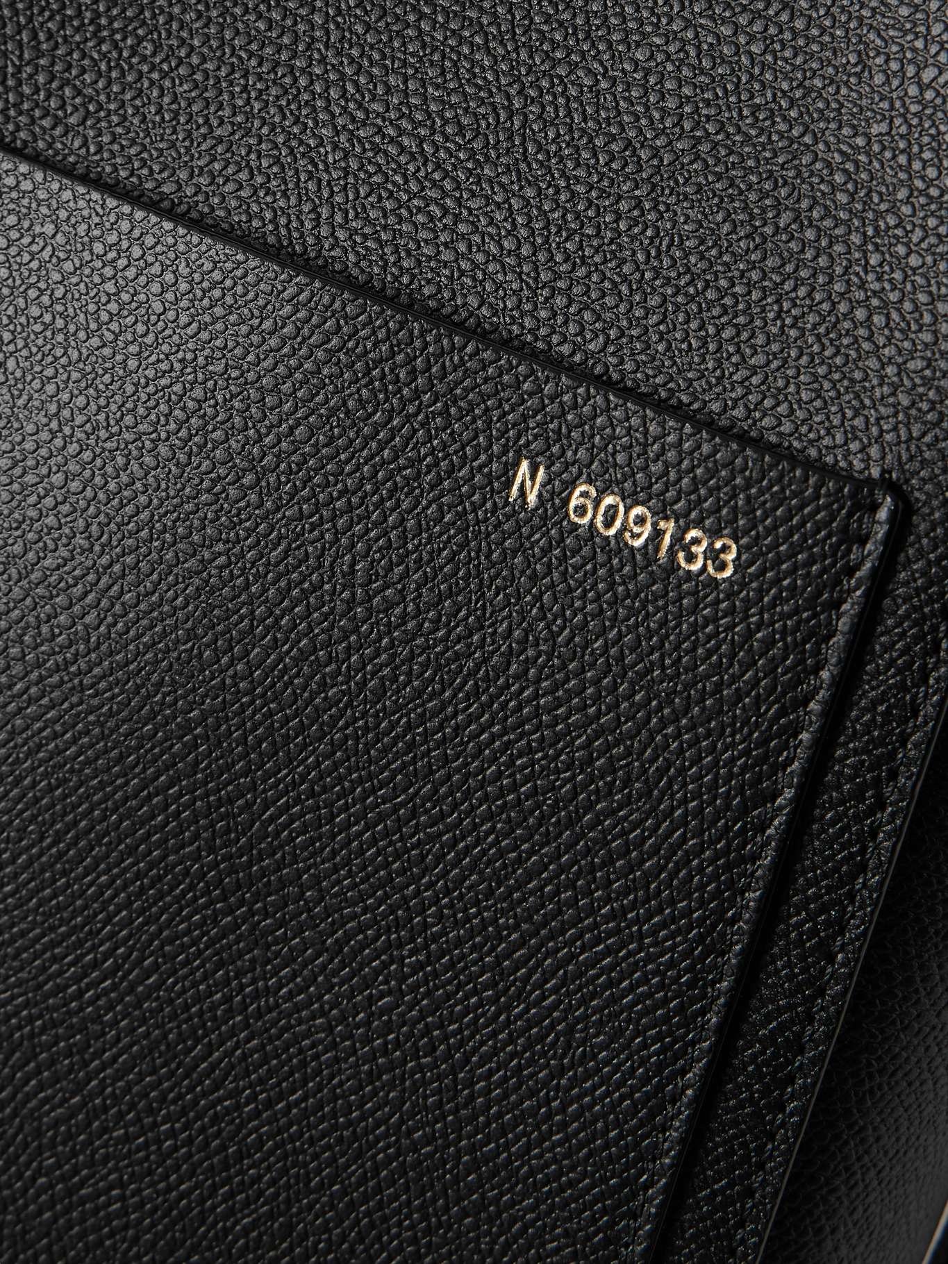 Small textured-leather bucket bag Black - 4