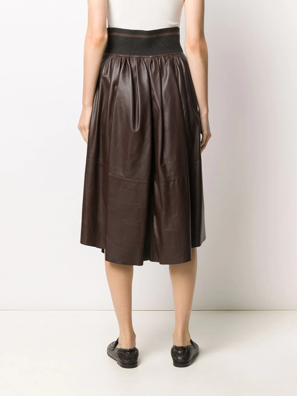 leather midi skirt - 4