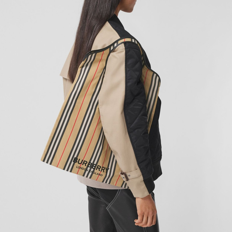 Icon Stripe Nylon Packaway Pocket Tote 13