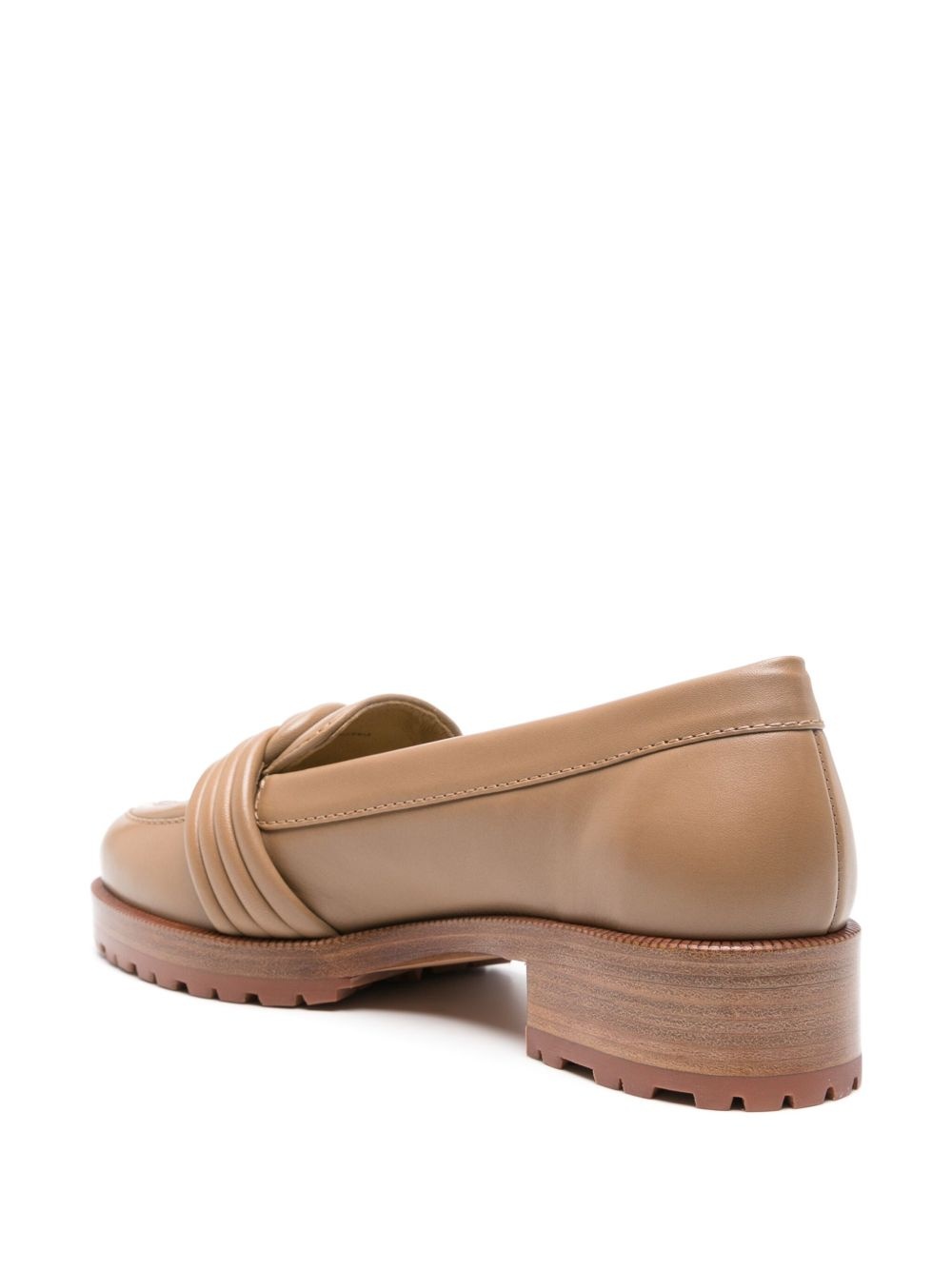 knot-detailing leather loafers - 3