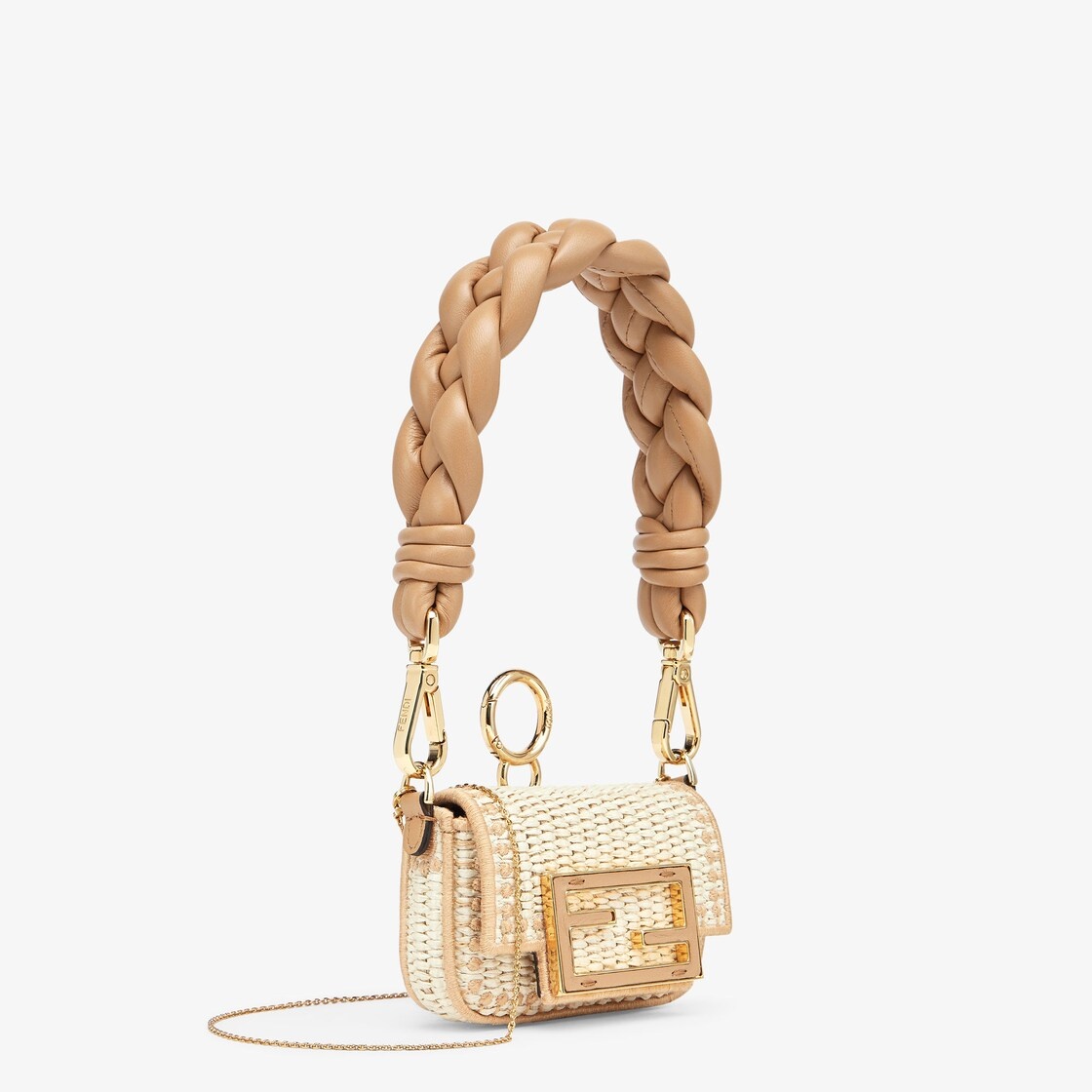 Beige raffia charm - 2