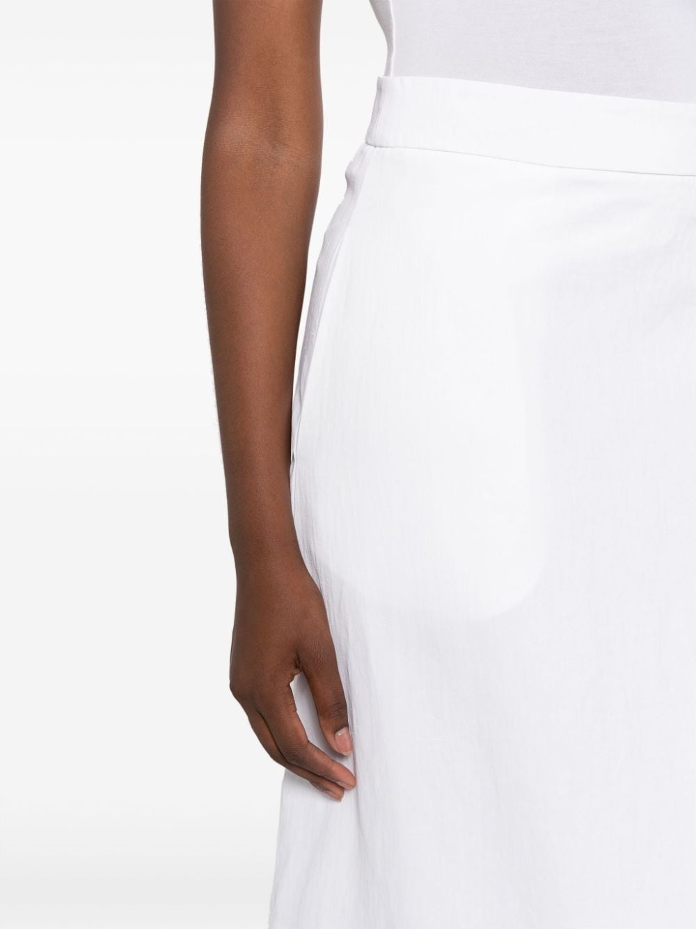 asymmetric linen midi skirt - 5