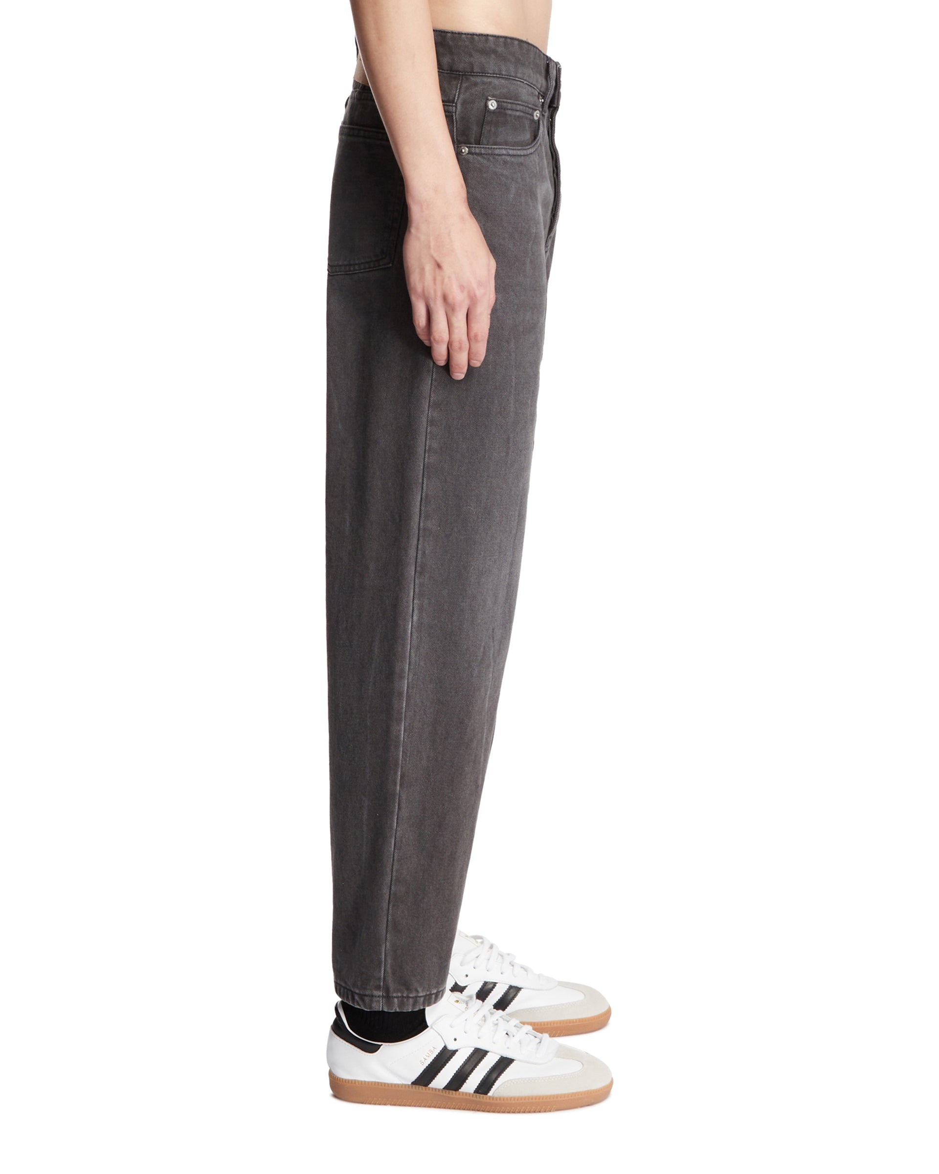 Gray Tapered Fit Jeans - 5