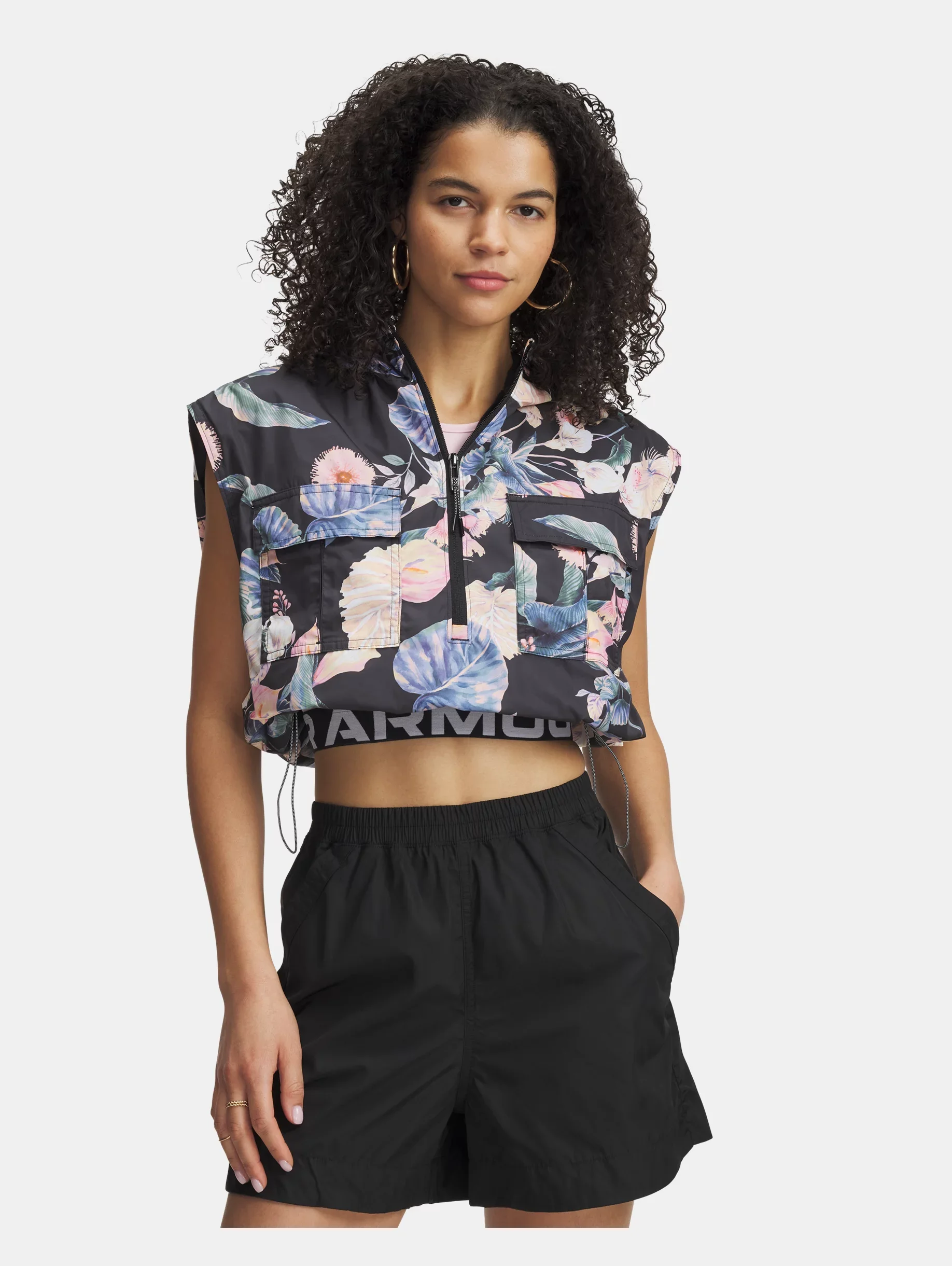 Women's UA Unstoppable Utility Sleeveless Hoodie - 1