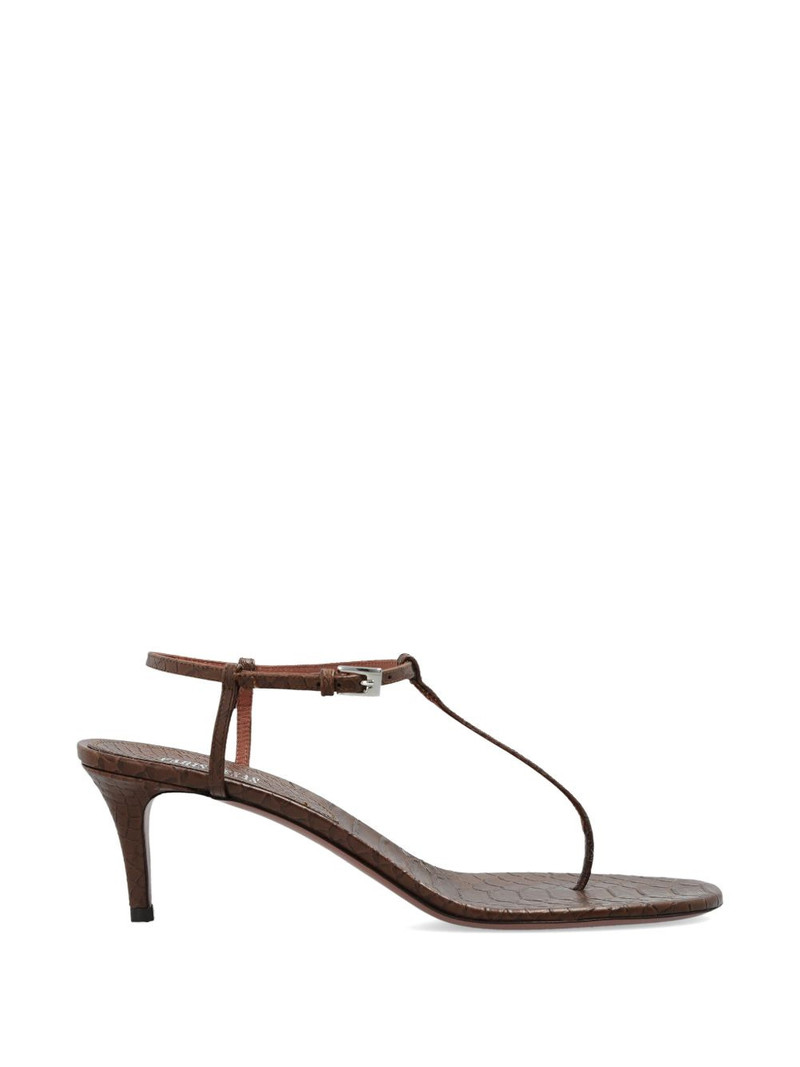 crocodile-effect leather sandals 1