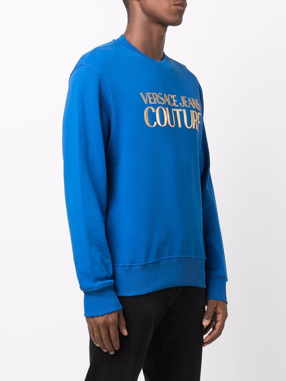 metallic effect logo sweatshirt - 3