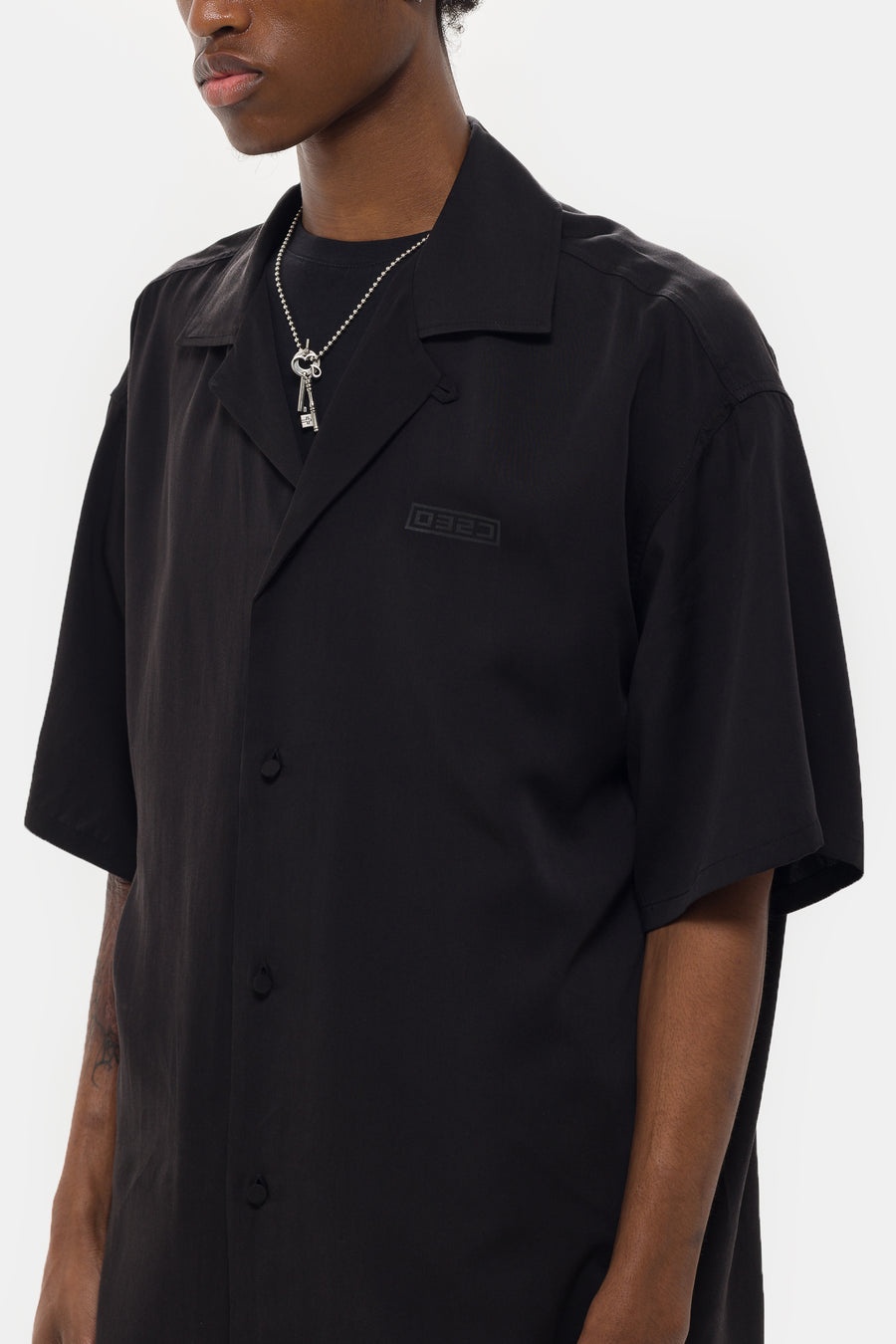 111 Bowling Shirt in Black - 4