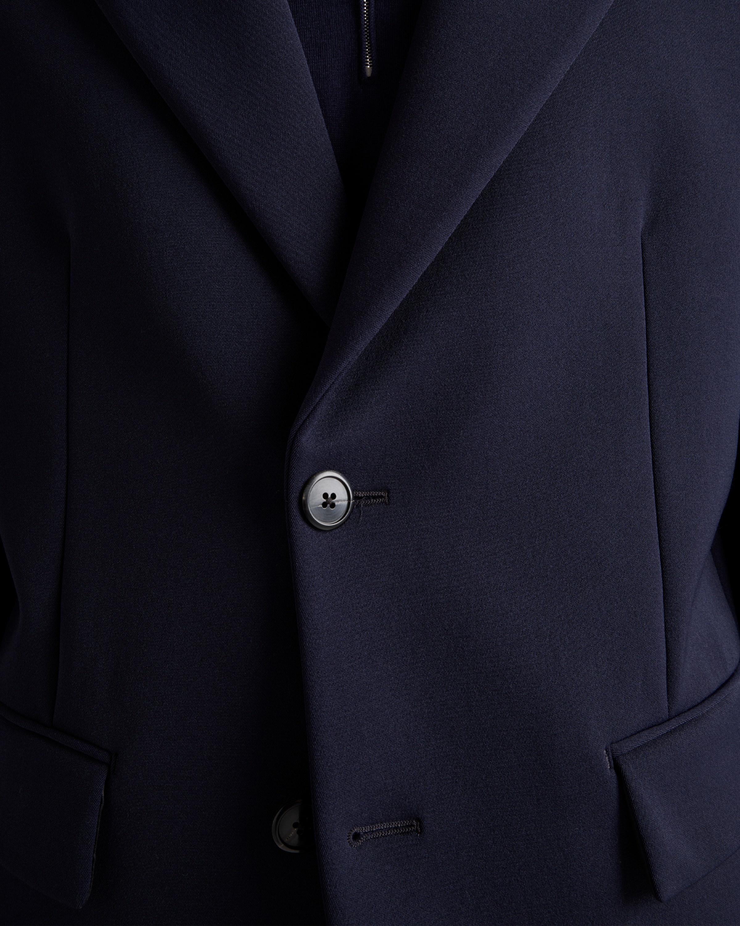 Single-breasted technical gabardine jacket - 6