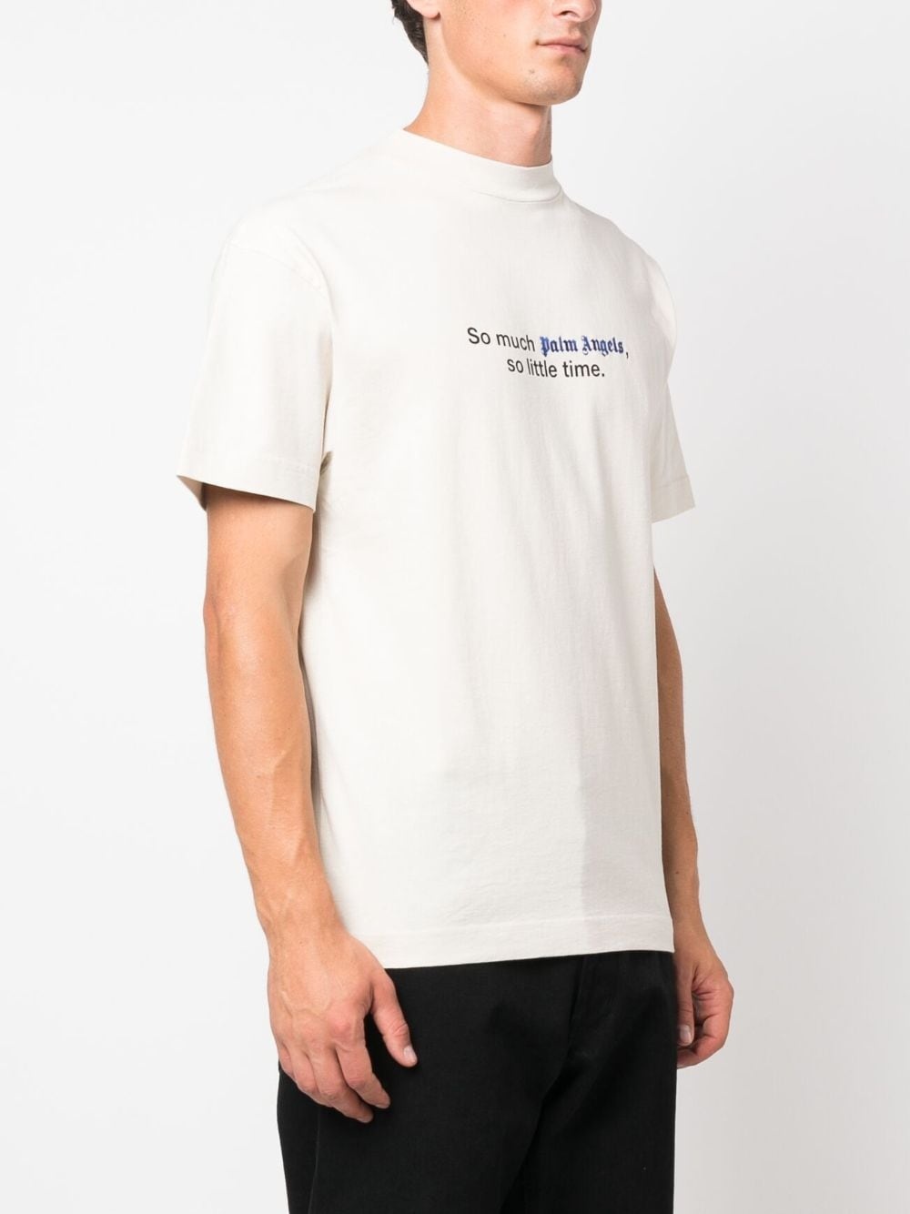 slogan-print cotton T-shirt - 3