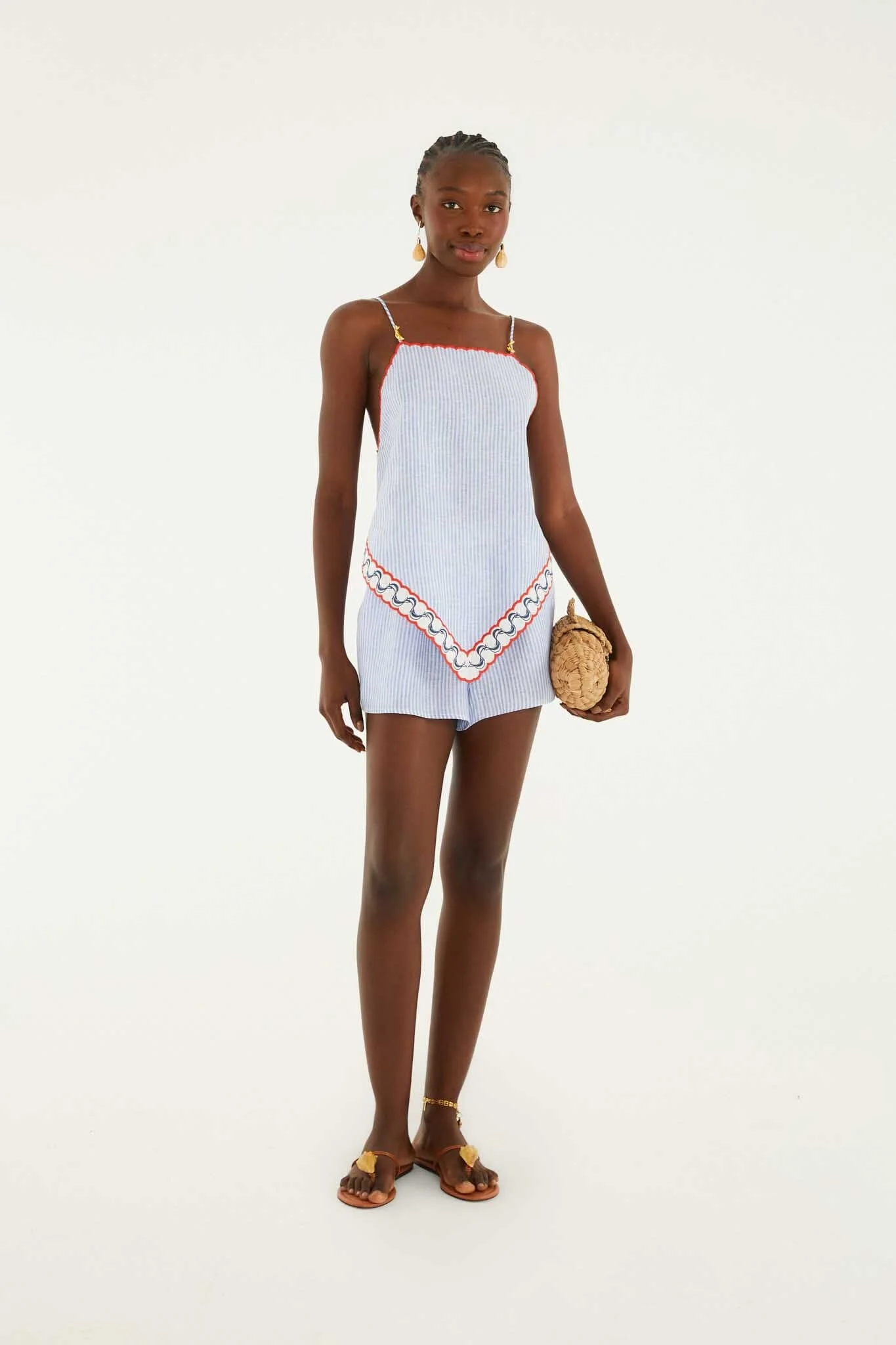 Shorts With Embroidery Detail - 1