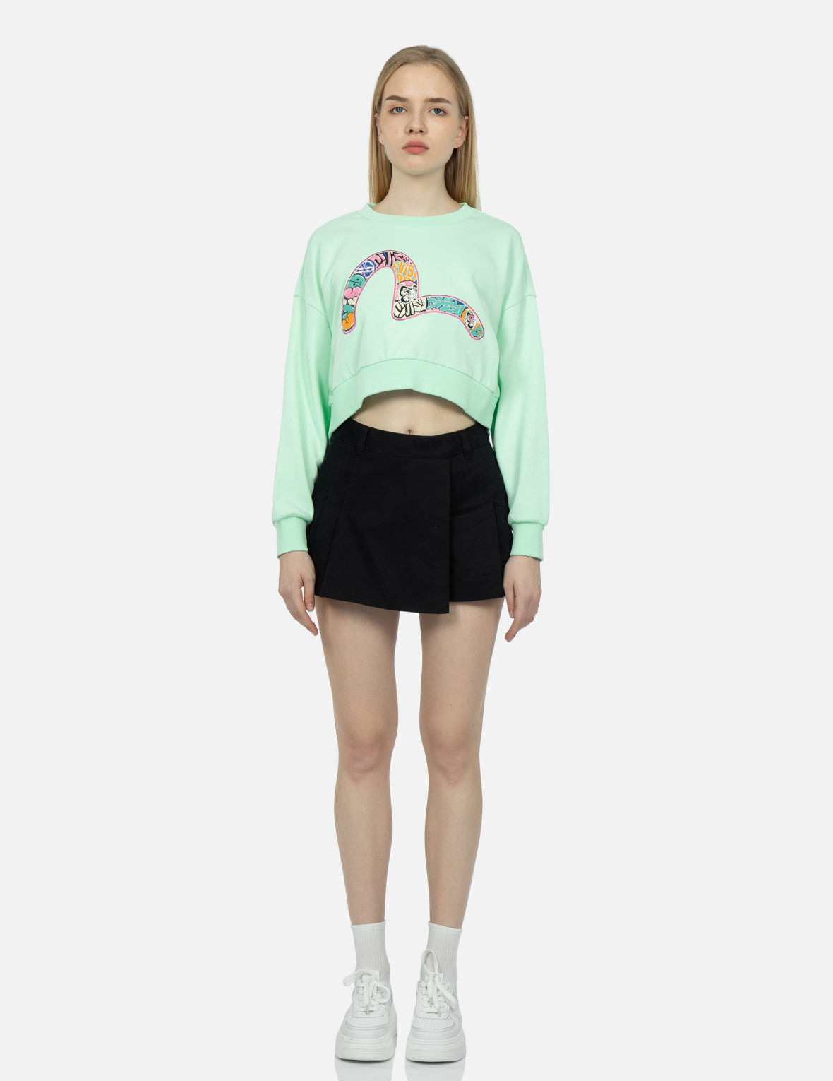 SEAGULL EMBROIDERY WOVEN SKORT - 6