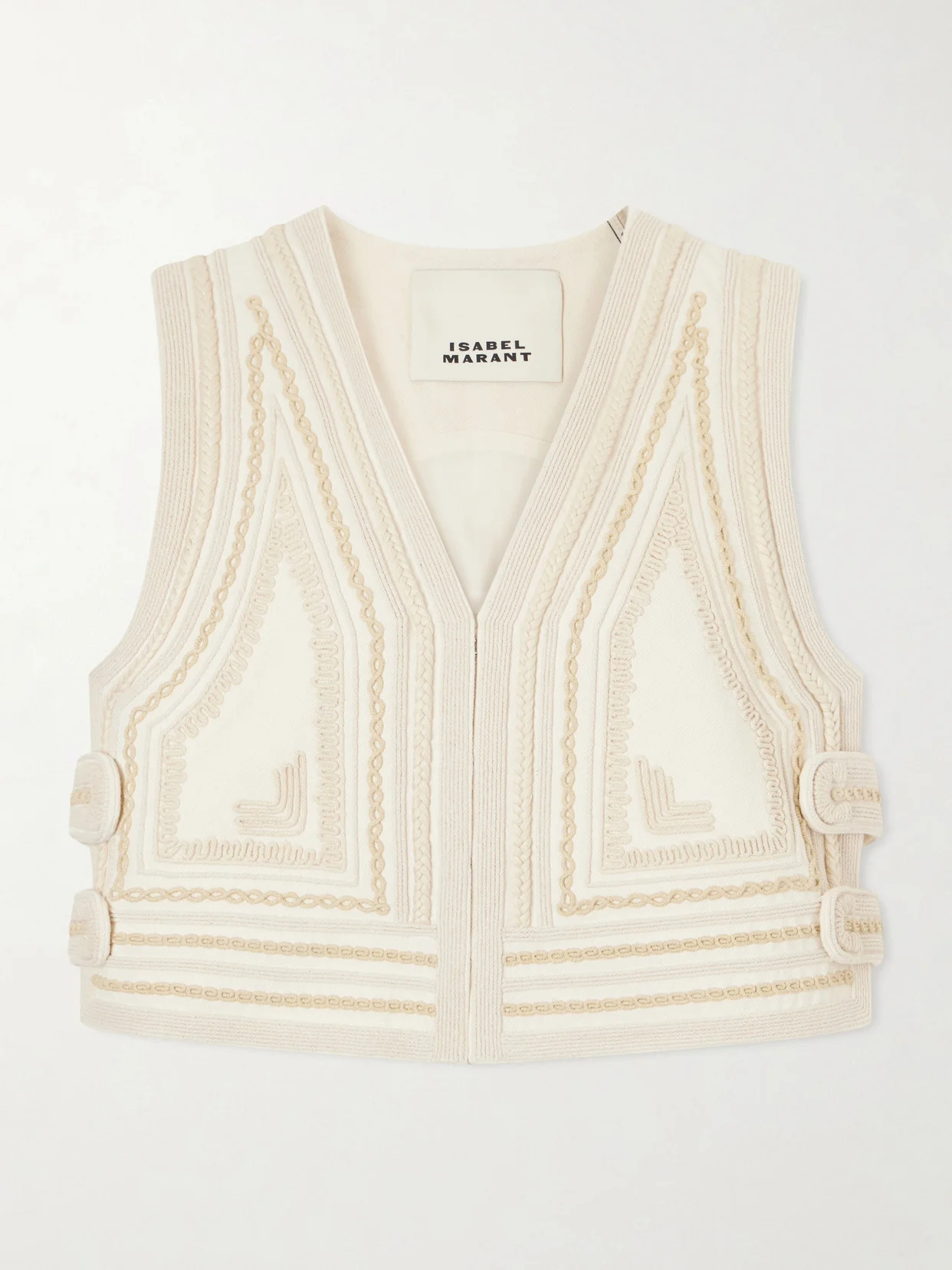 Blerina Embroidered Cotton Vest - 1