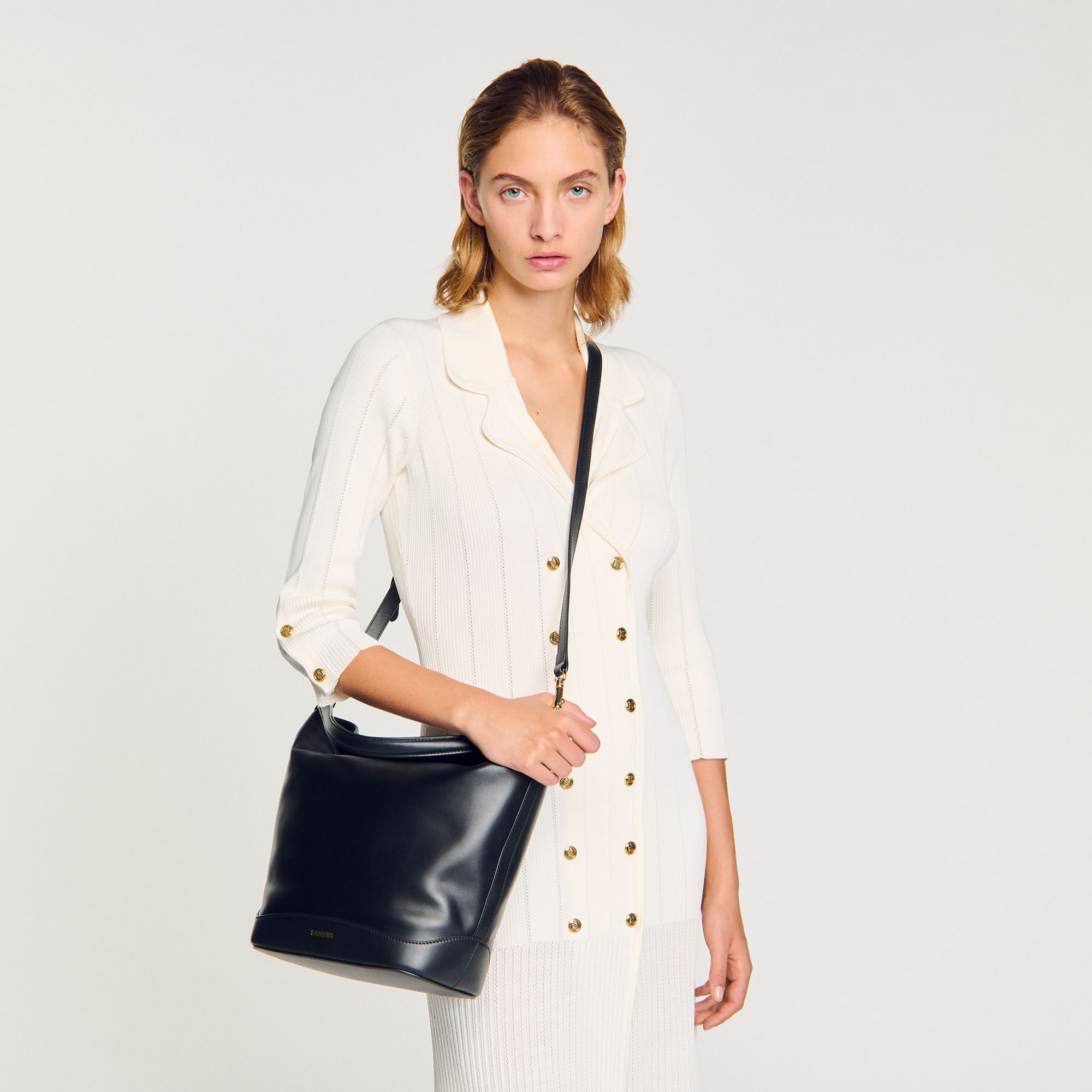 TANGOSO LEATHER BUCKET BAG - 8