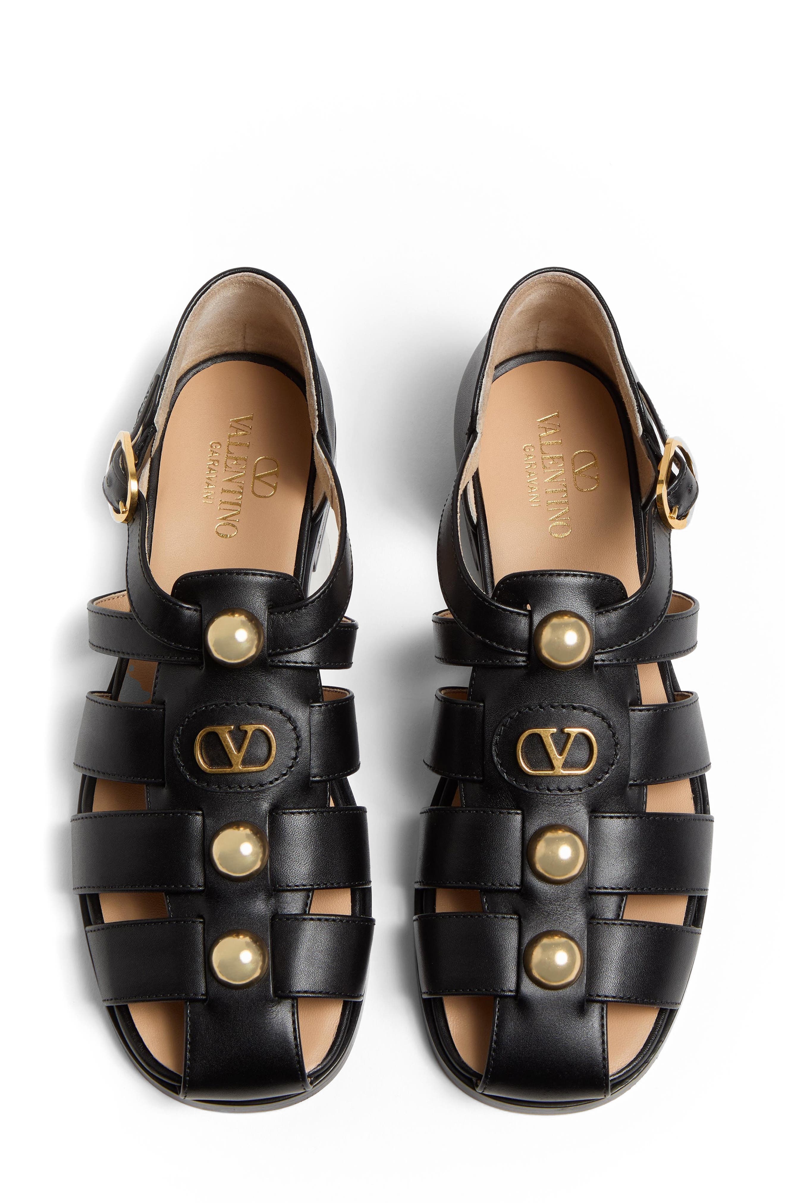 Valentino Garavani VLOGO Fisherman Sandal in Black at Nordstrom - 5