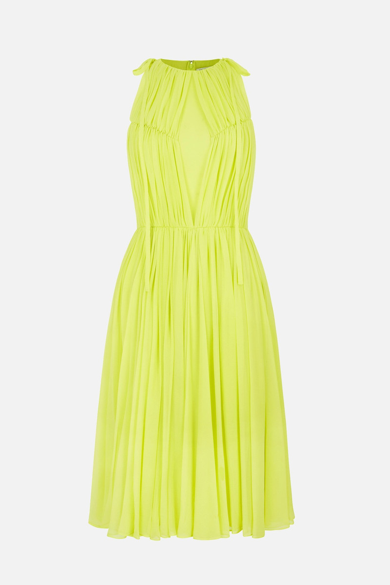 Wilson Dress In Lime Chiffon Crepe 1
