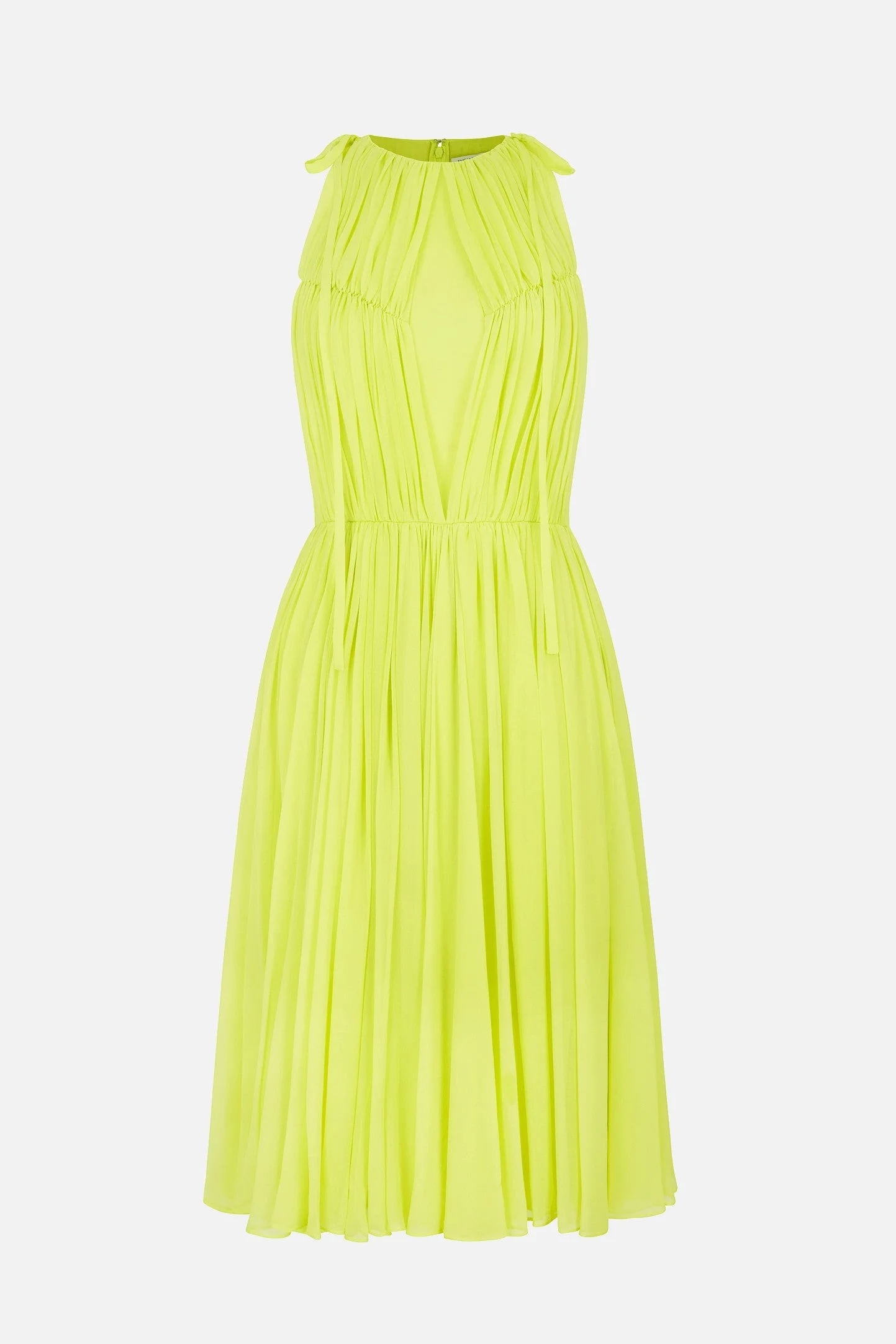 Wilson Dress In Lime Chiffon Crepe - 1