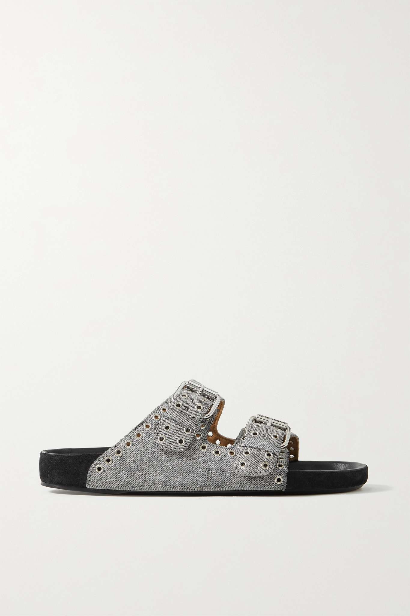 Lennyo studded denim slides - 5