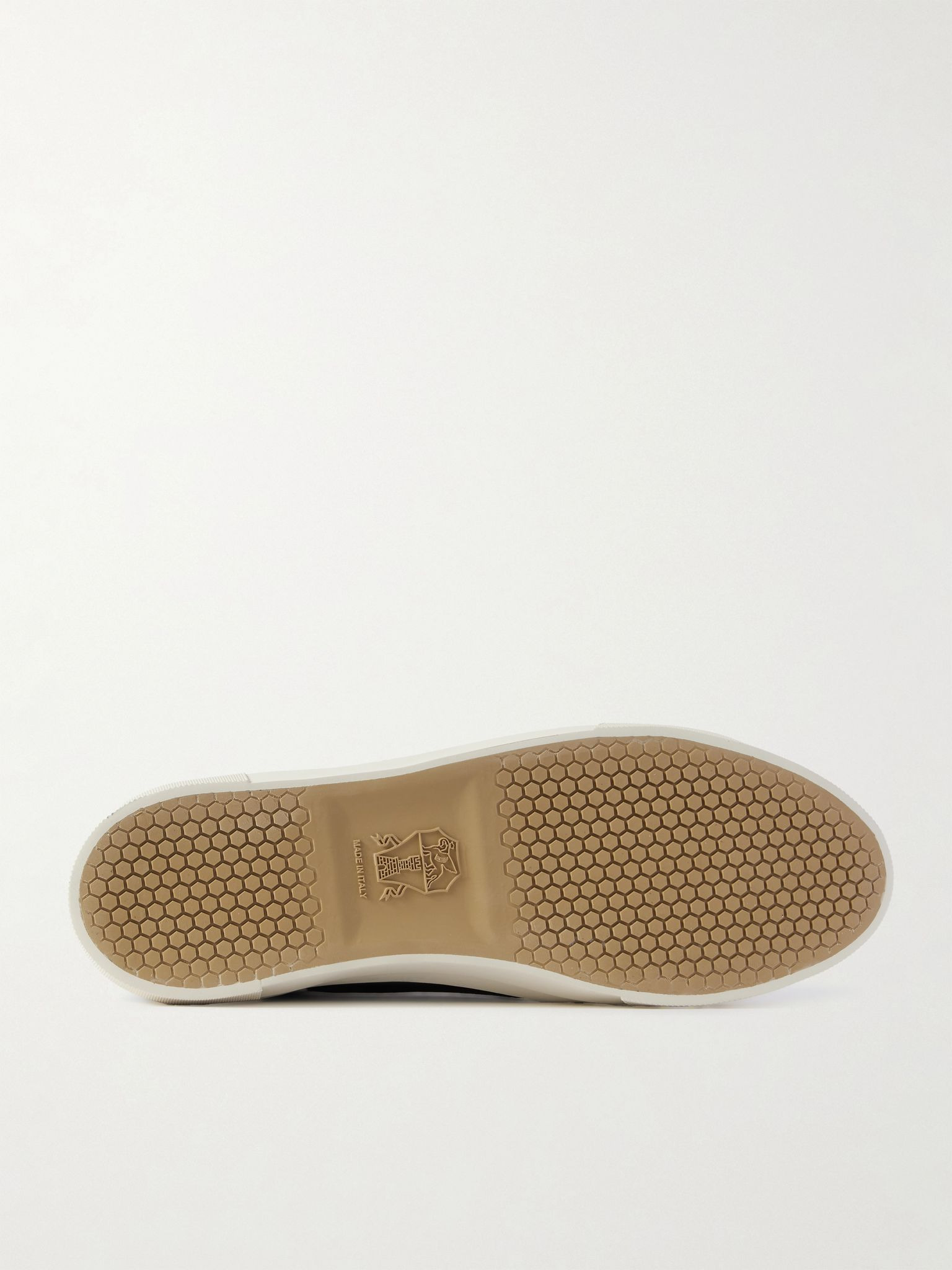 Coda di Rondine Suede-Trimmed Leather Sneakers Off-white - 3
