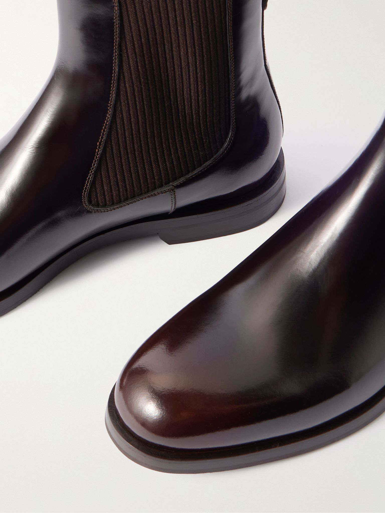 Sempione Manny Polished-Leather Chelsea Boots Dark brown - 5