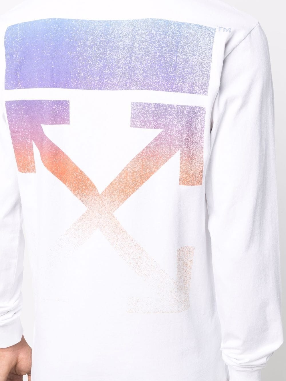 gradient Arrows-motif longsleeved T-shirt - 5