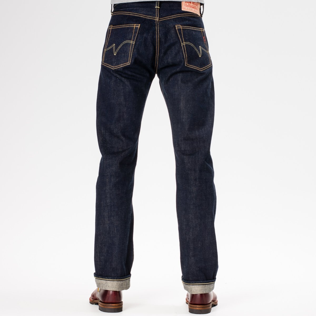 IH-634N 17oz Selvedge Denim Straight Cut Jeans - Natural Indigo - 3
