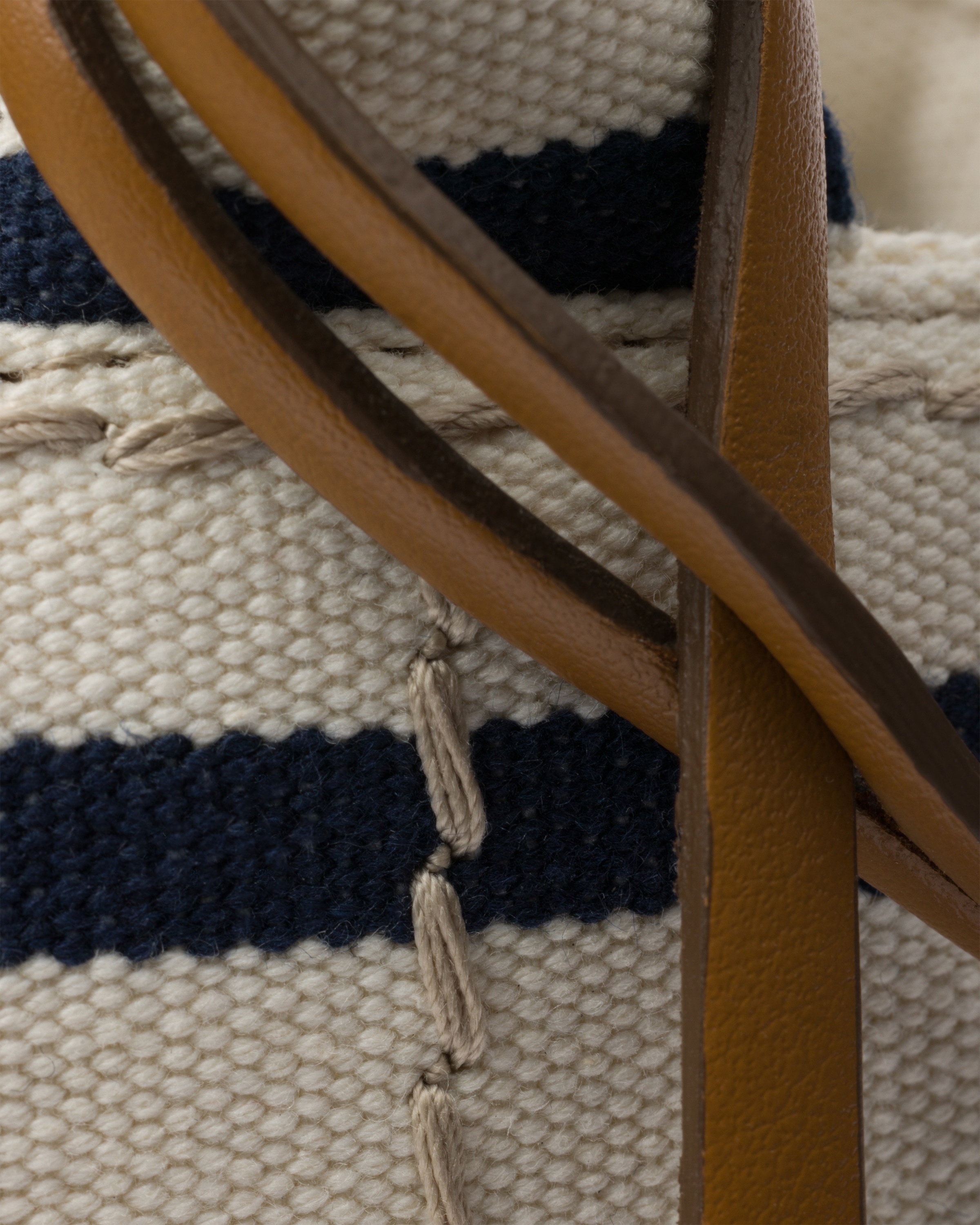 Striped cotton canvas mini-bag - 6
