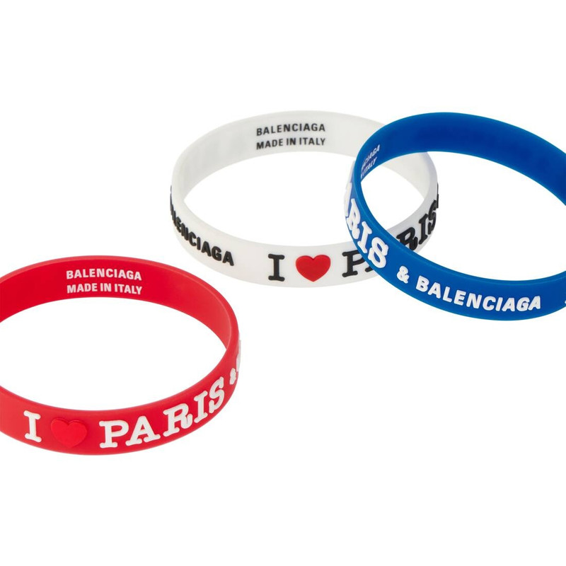 BALENCIAGA Paris Souvenir Champion Bracelet Set in Blue/white outlook
