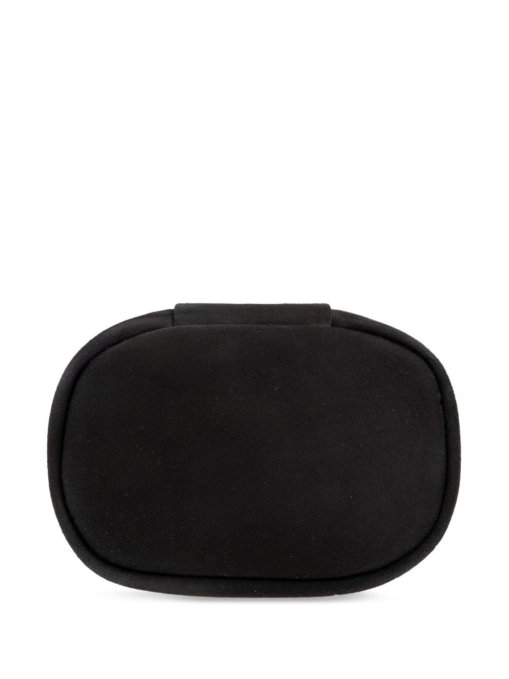 logo-embroidered velvet clutch bag - 2