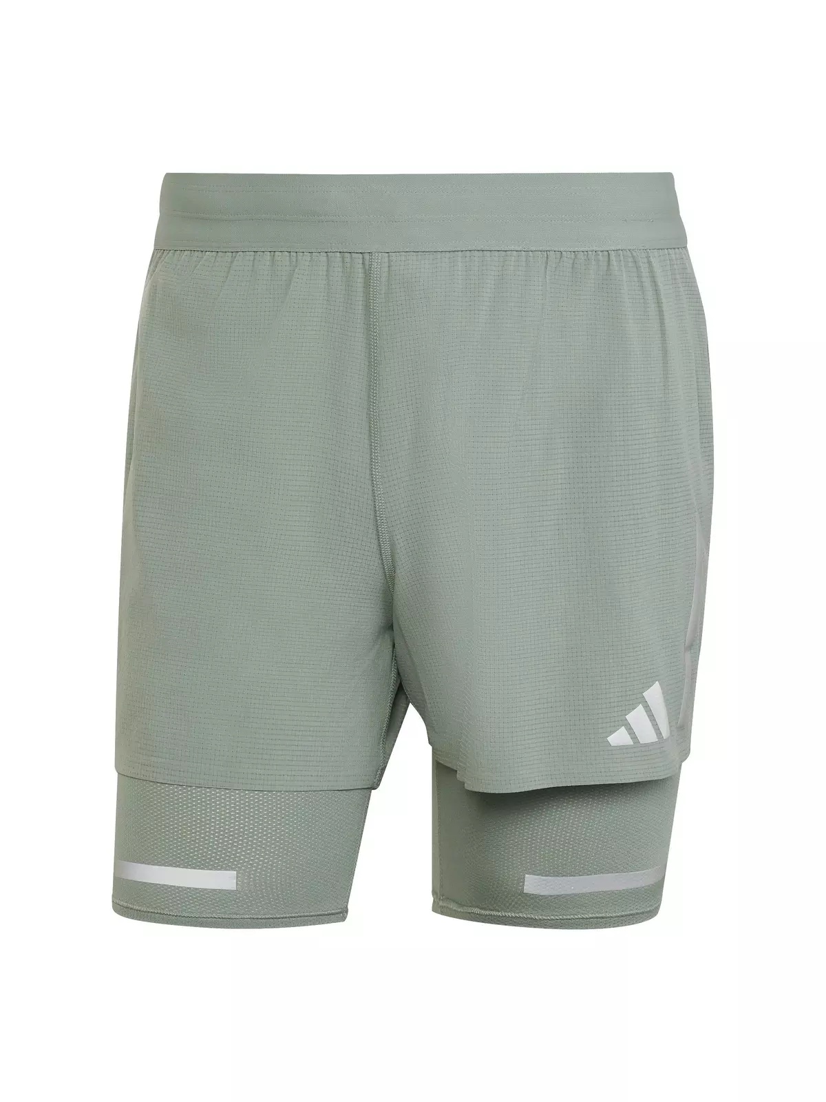 Men's Ultimate Running Reflective 2-in-1 Shorts -Green - 6
