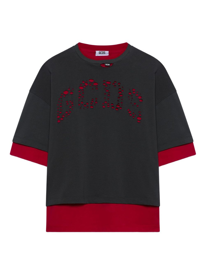 laser cut-logo T-shirt 1