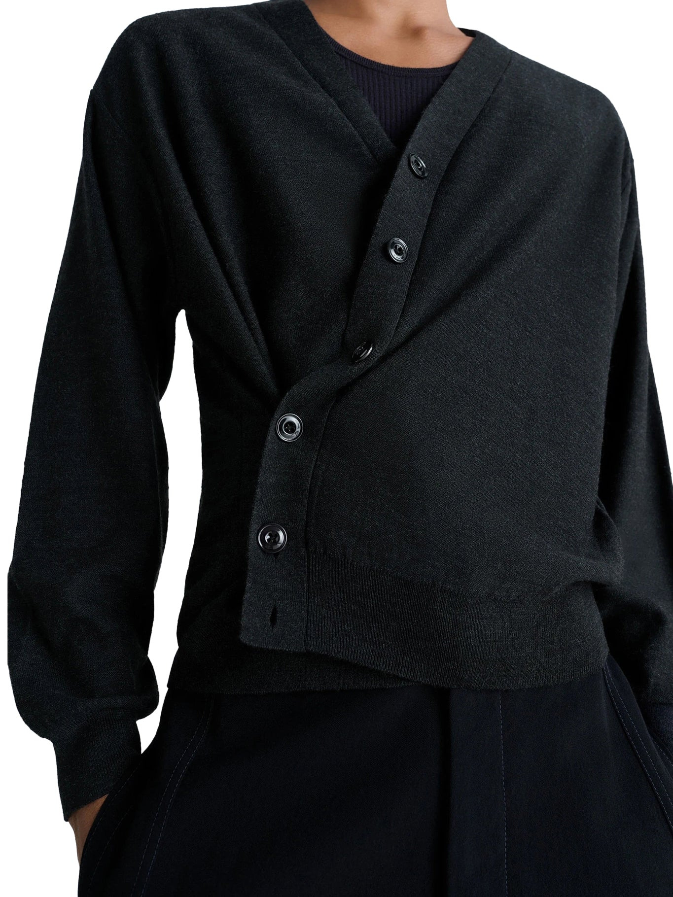 TWISTED WOOL CARDIGAN - 5