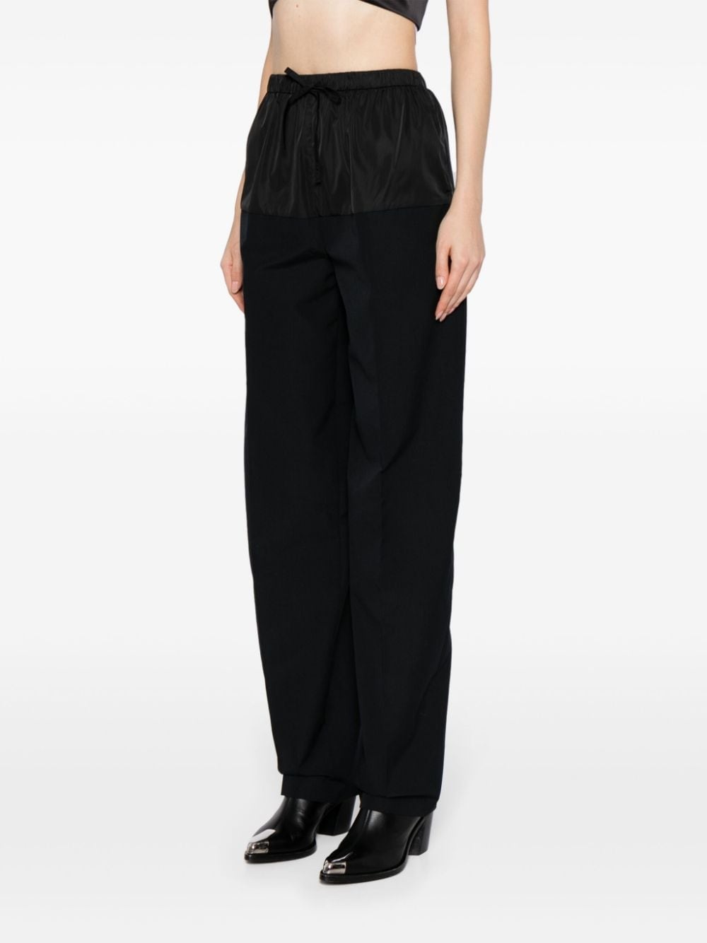drawstring nylon trousers - 3