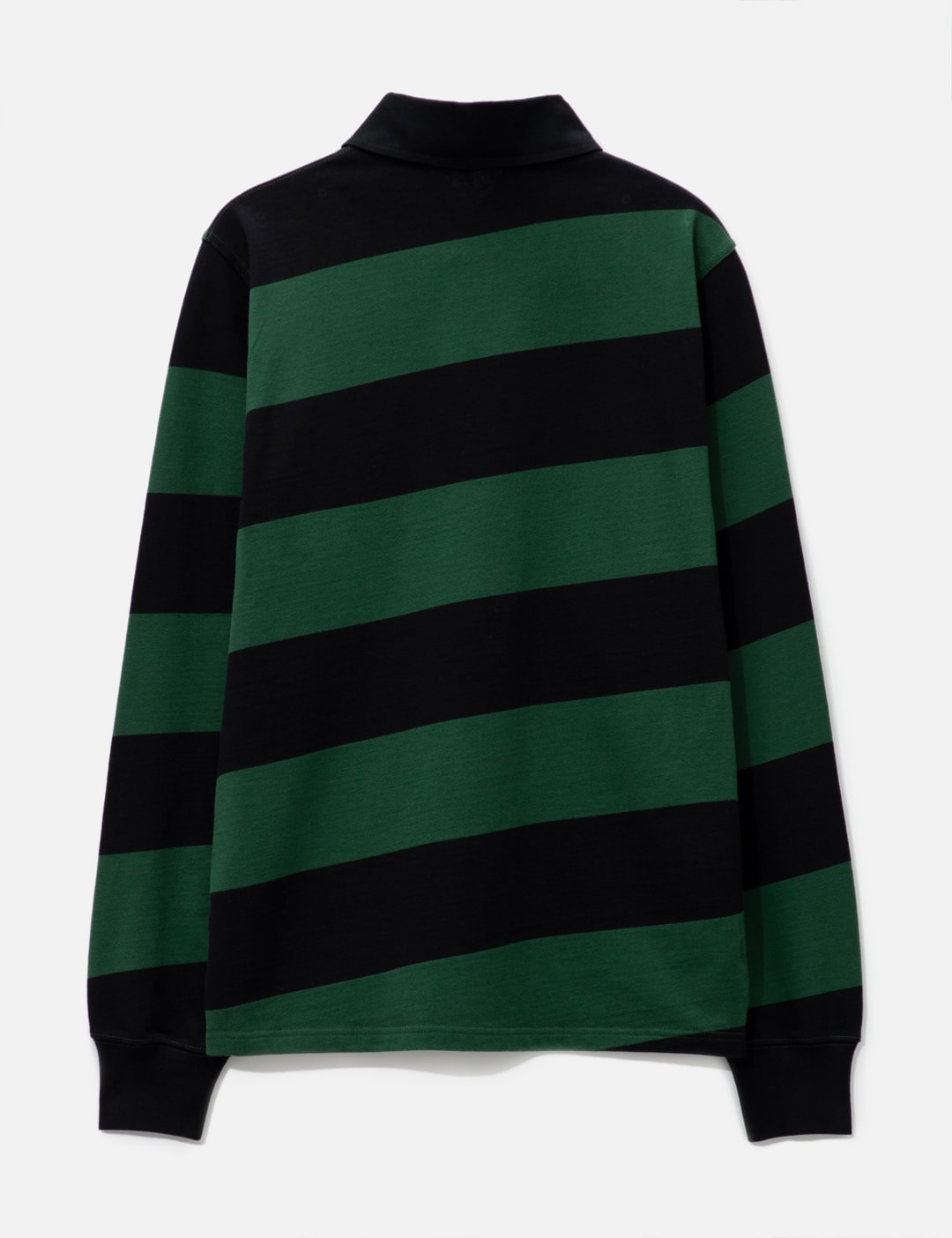 LONG SLEEVE STRIPED COTTON POLO SHIRT - 2