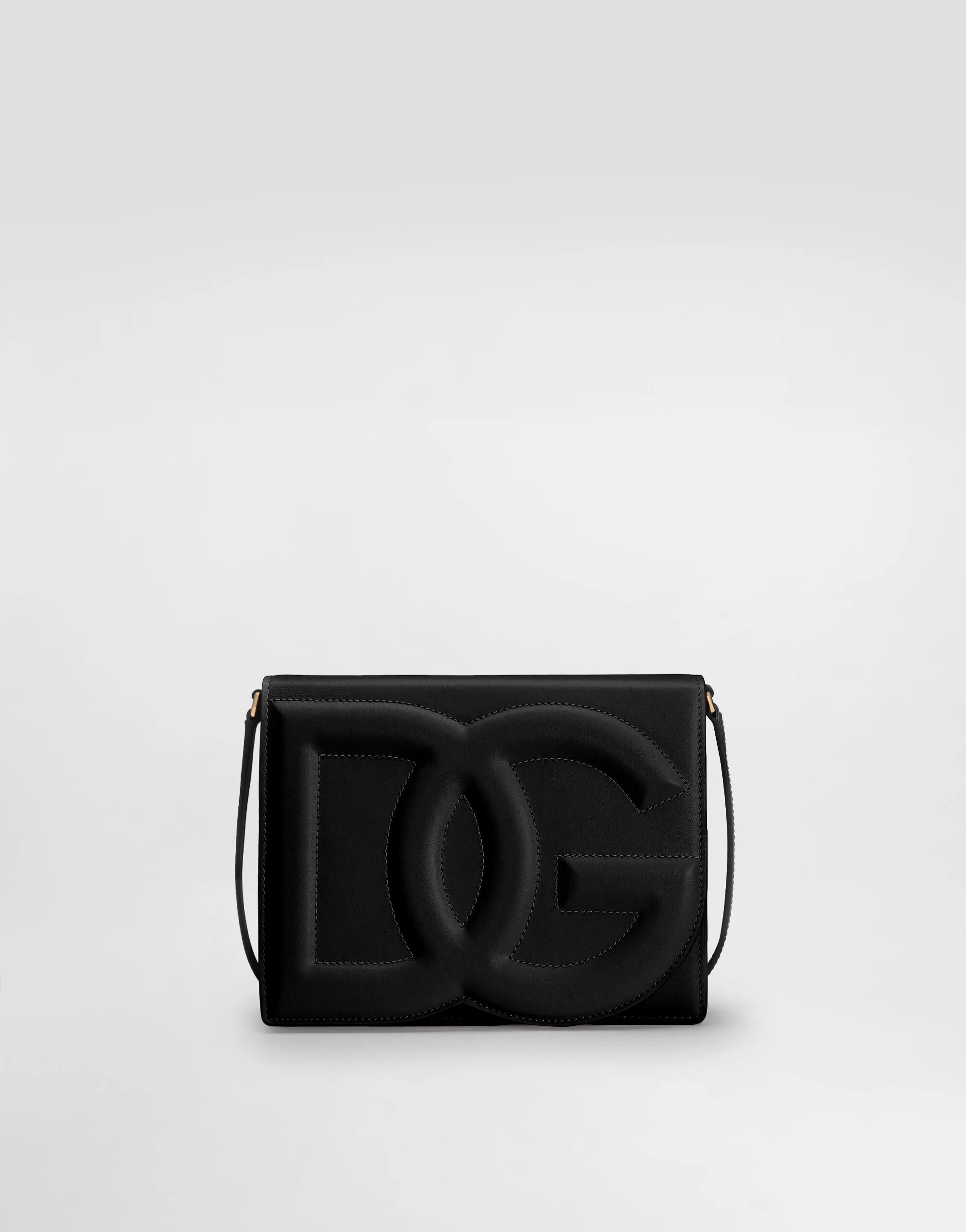 Calfskin crossbody bag with logo - 1