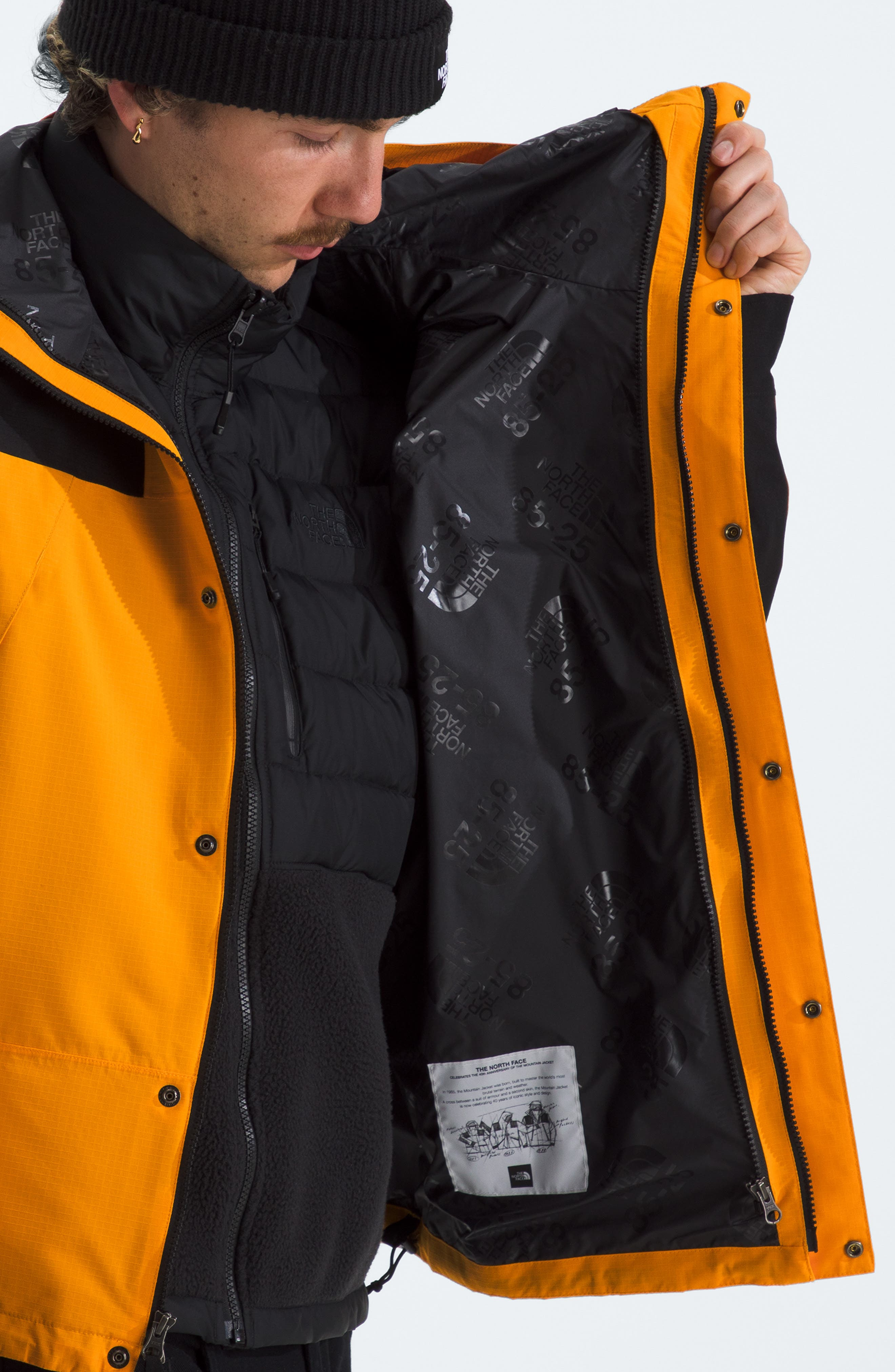 The North Face DryVent™ Mono Mountain Jacket in Summit Gold/Tnf Black at Nordstrom - 6