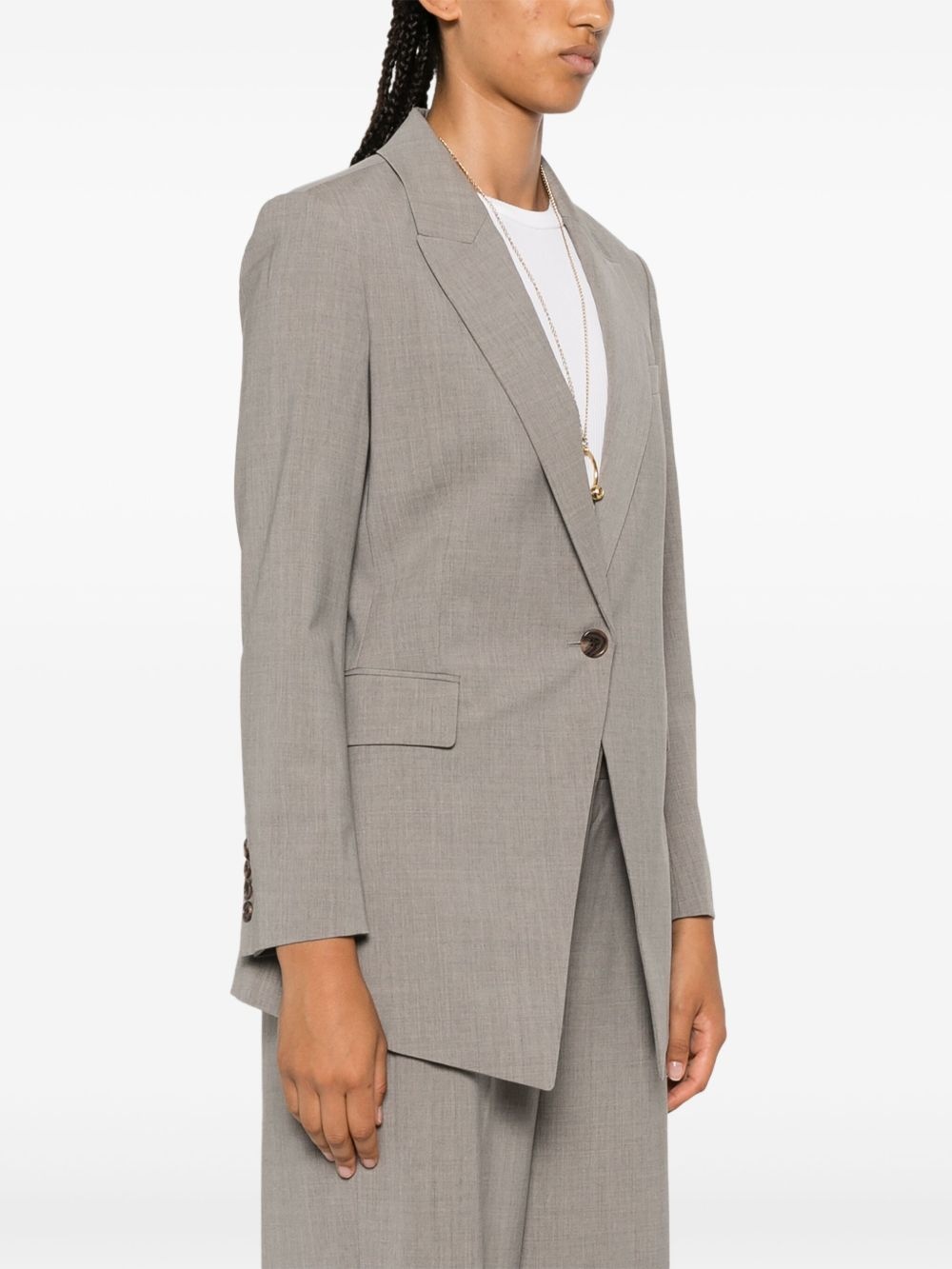 mélange effect blazer - 3