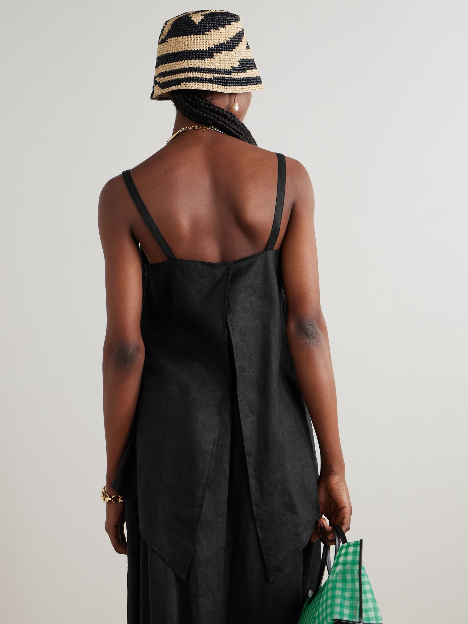 Ginny linen tank Black - 3