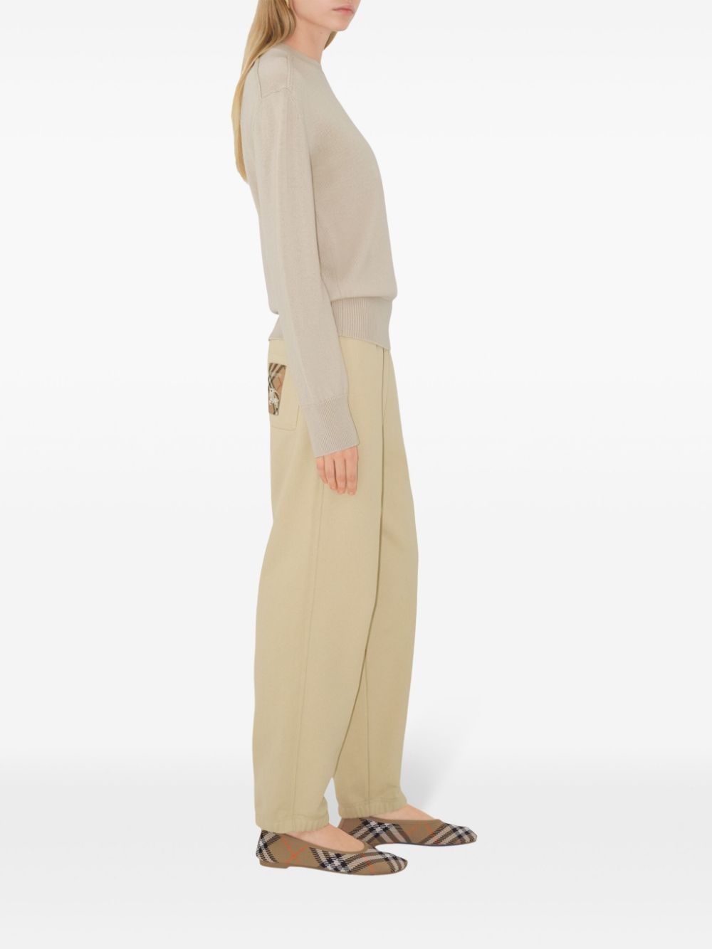check-label cotton track pants - 3