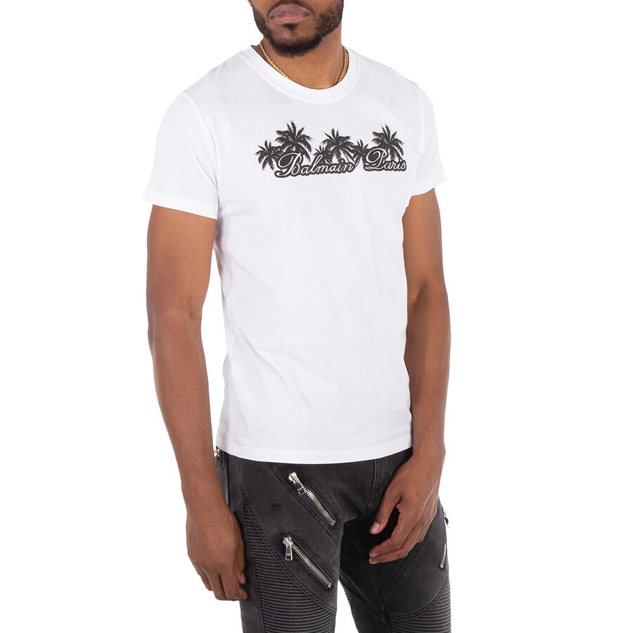 Balmain Palm-Print Cotton T-Shirt - 2