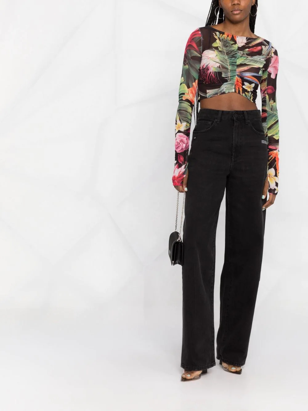 Flowers long-sleeve top - 2