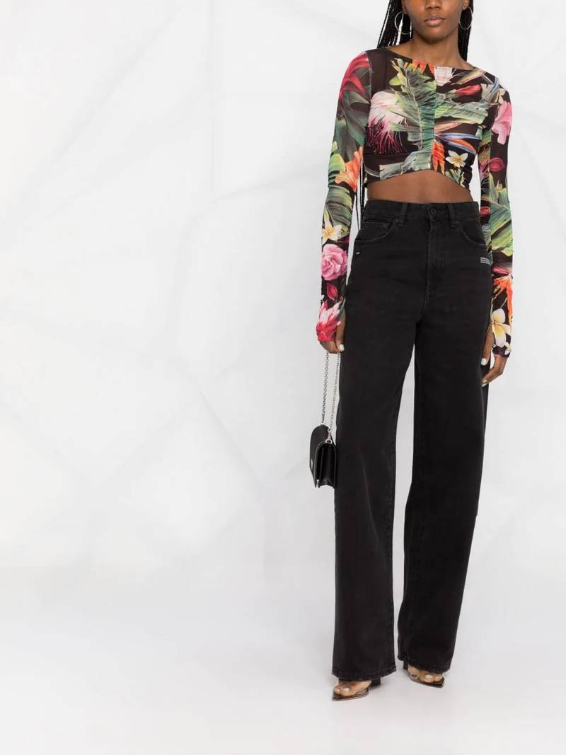 PHILIPP PLEIN Flowers long-sleeve top outlook