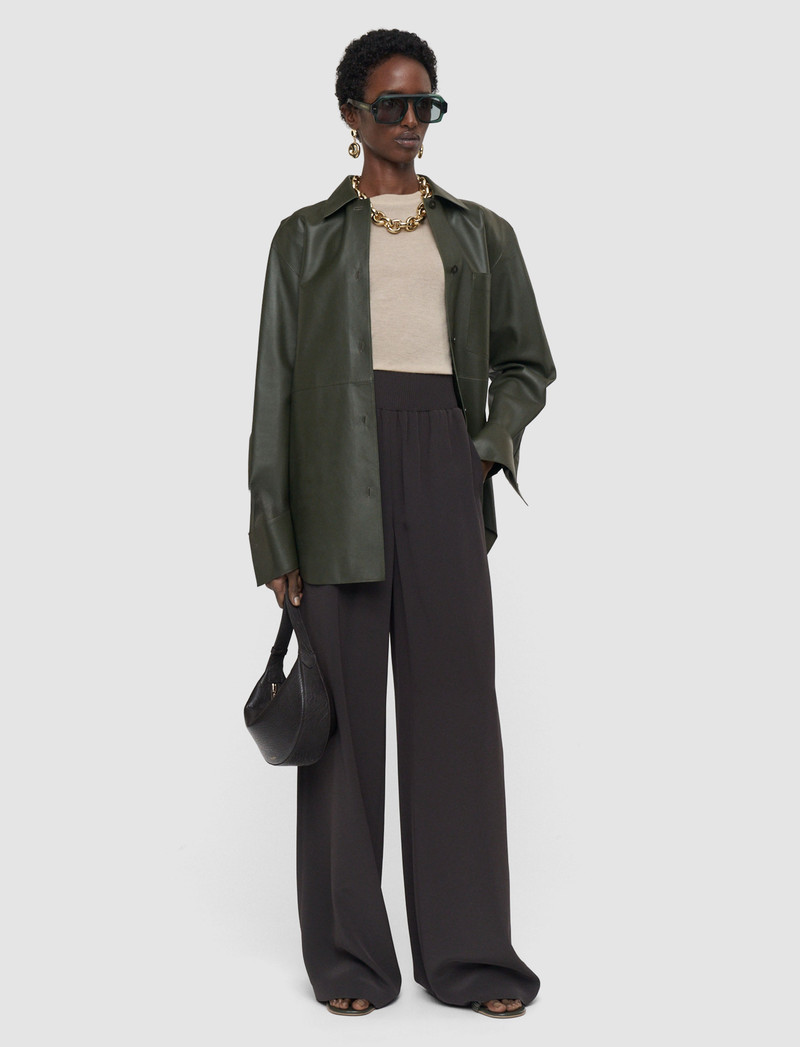 JOSEPH Nour Satin Twill Trousers outlook