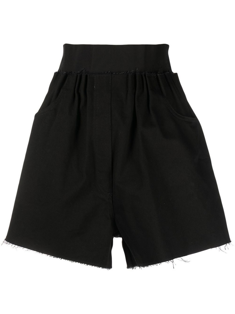 high-waisted cotton shorts 1