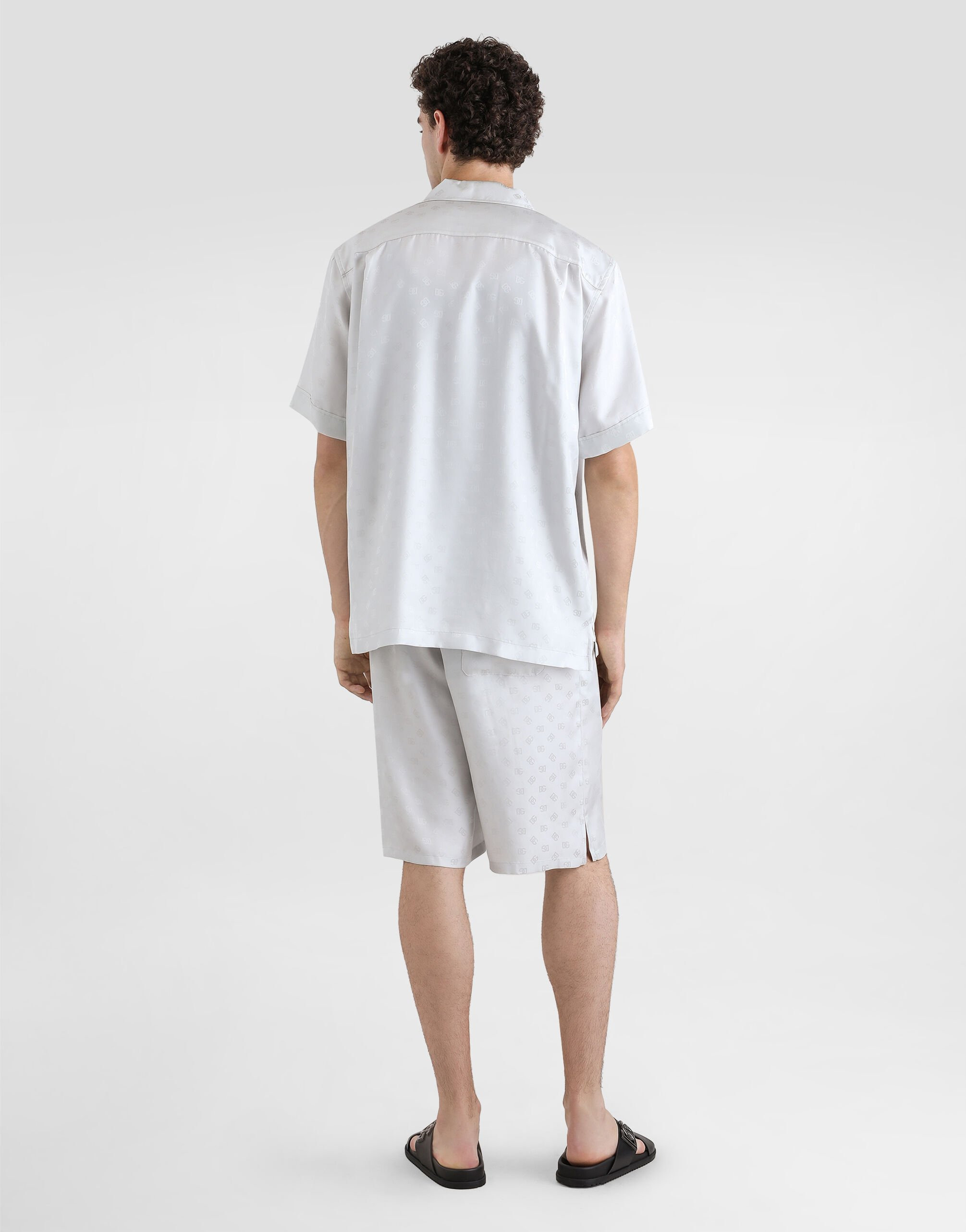 DG jacquard logo hawaii shirt - 3