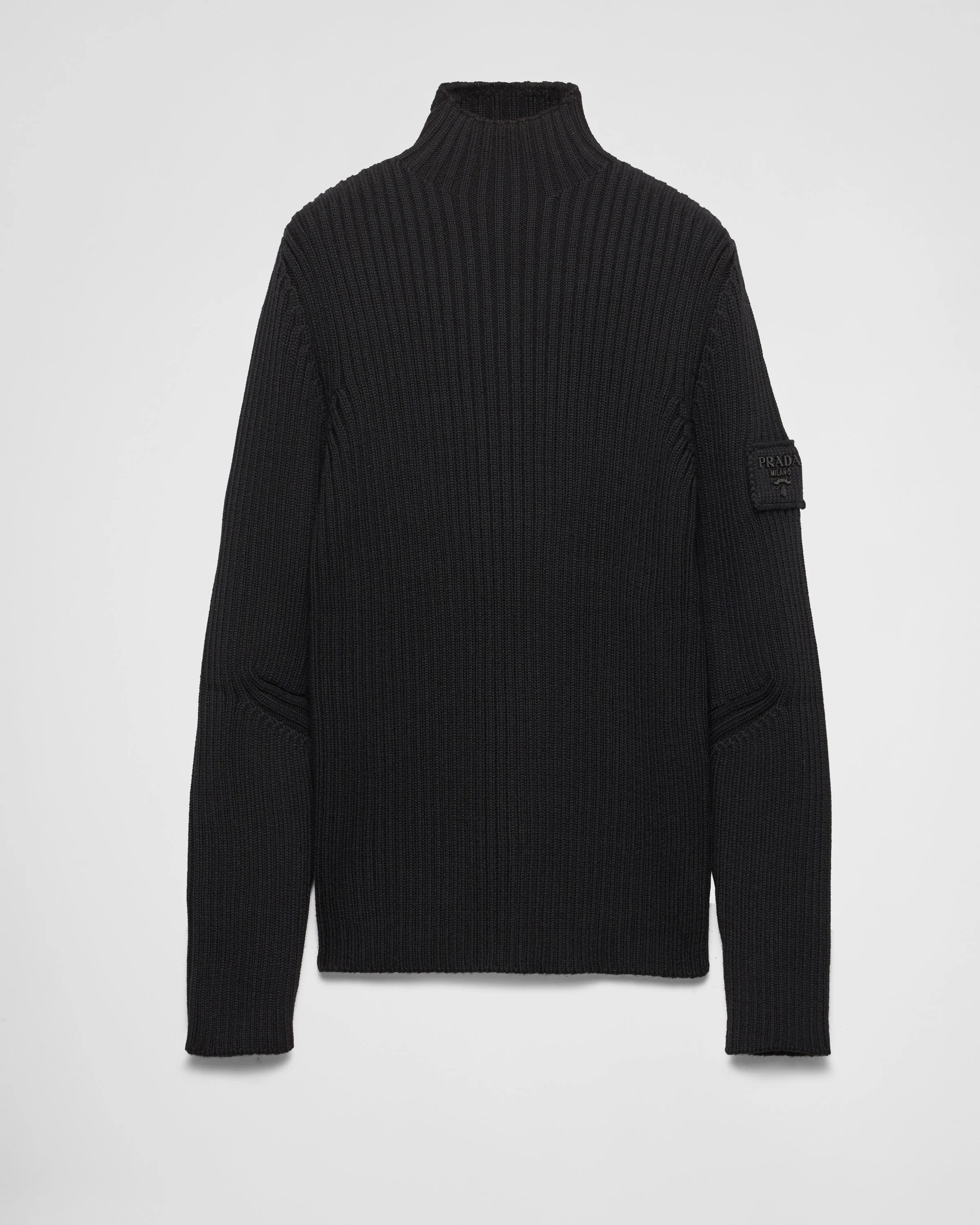 Wool mock turtleneck sweater - 1