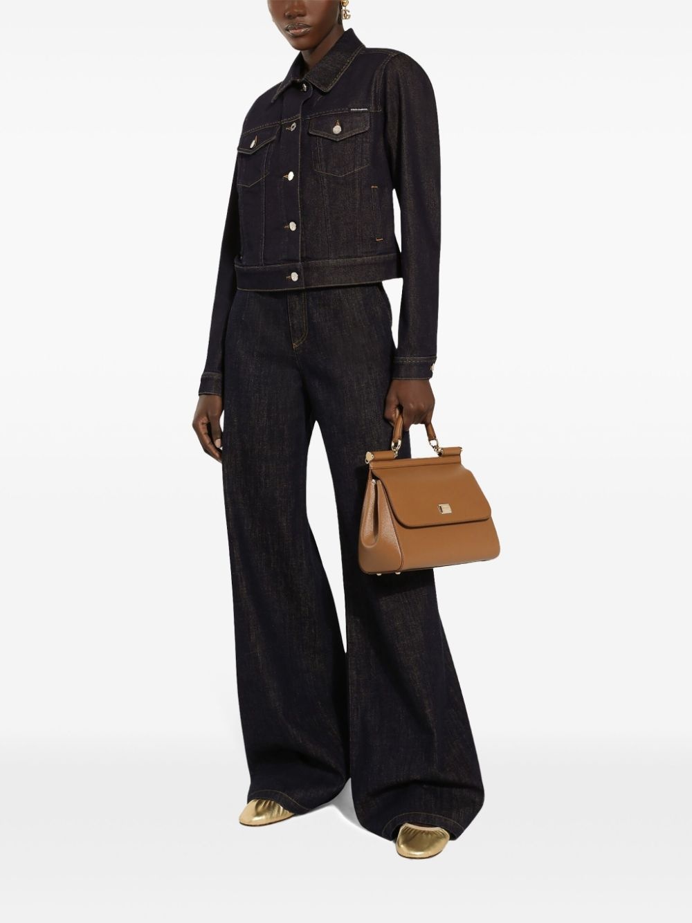 high-waisted flared jeans - 3