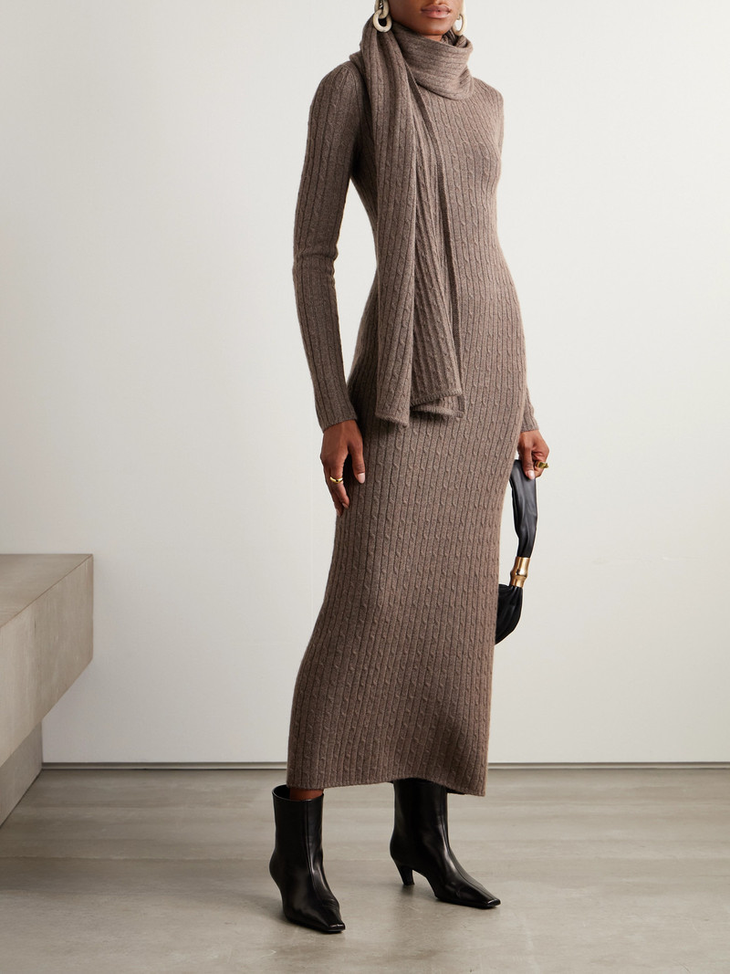 Cult Gaia Natacha Cable-knit Wool And Cashmere-blend Dress outlook